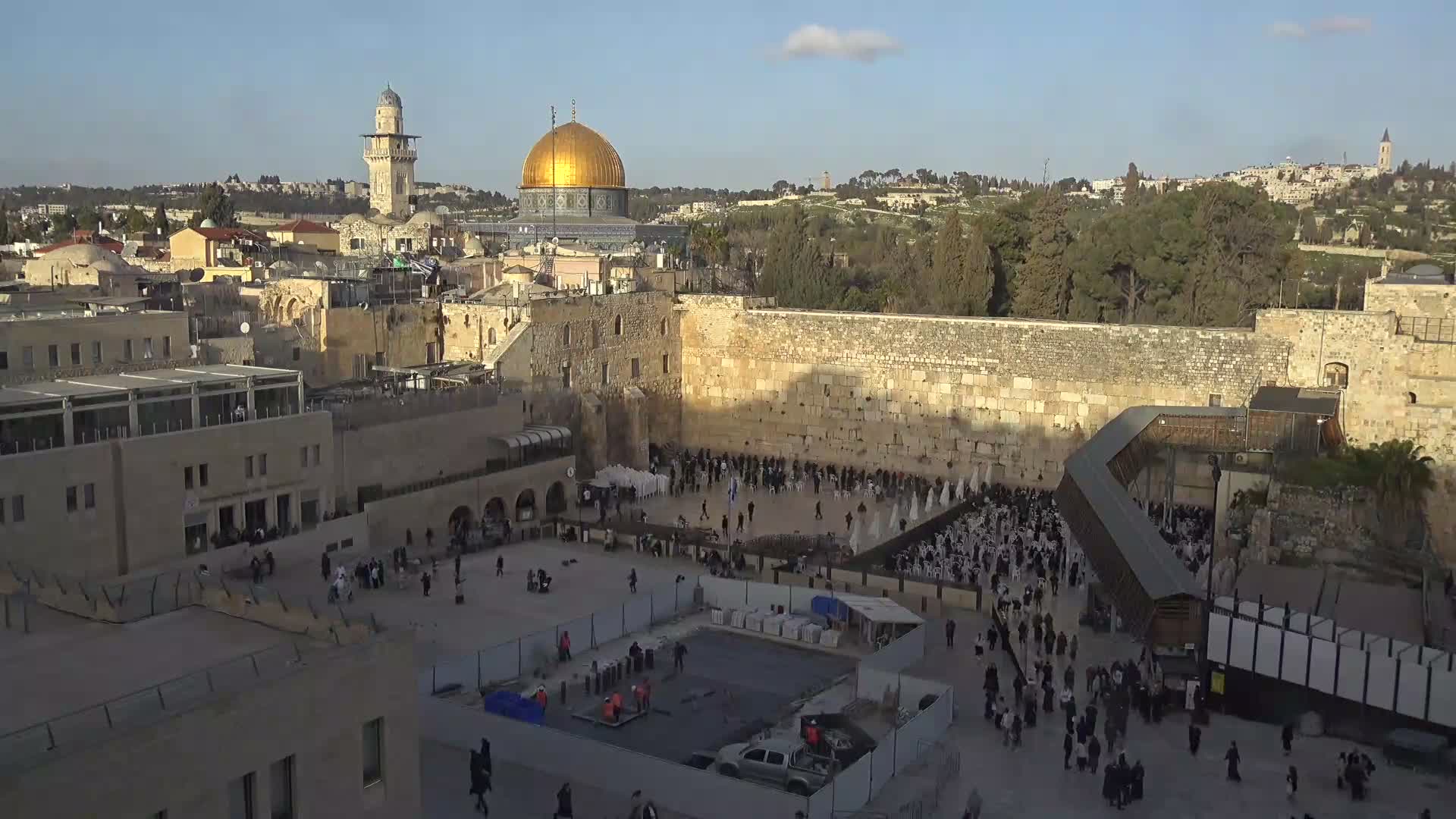 East Quds (East Jerusalem)  Western Wall Northeast Towards View Skyline Live Cam - Old City, East Quds (East Jerusalem) , Palestine