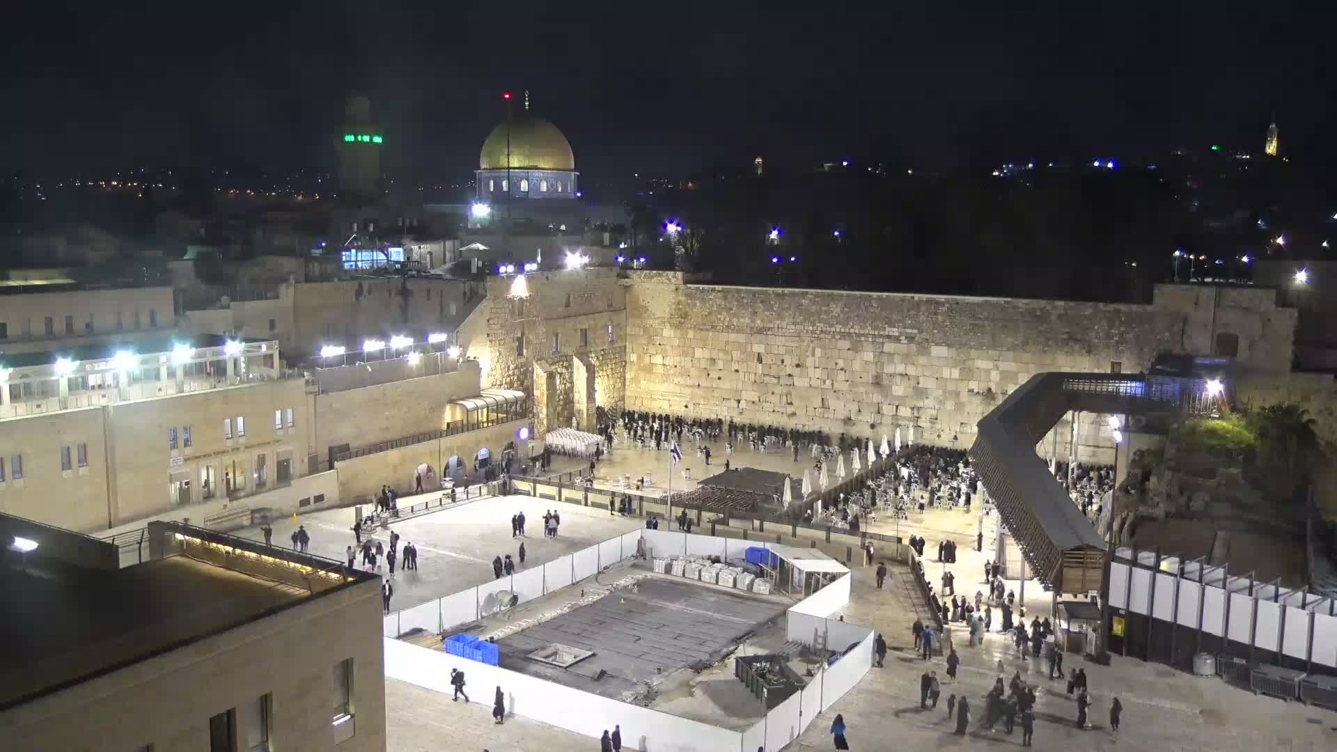 East Quds (East Jerusalem)  Western Wall Northeast Towards View Skyline Live Cam - Old City, East Quds (East Jerusalem) , Palestine