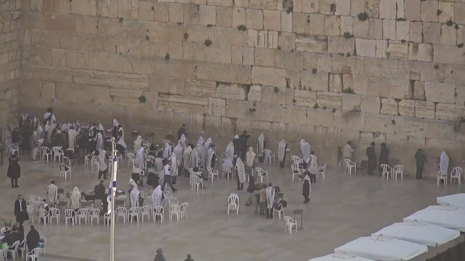 East Quds (East Jerusalem)  Western Wall Northeast Towards View Skyline Live Cam - Old City, East Quds (East Jerusalem) , Palestine