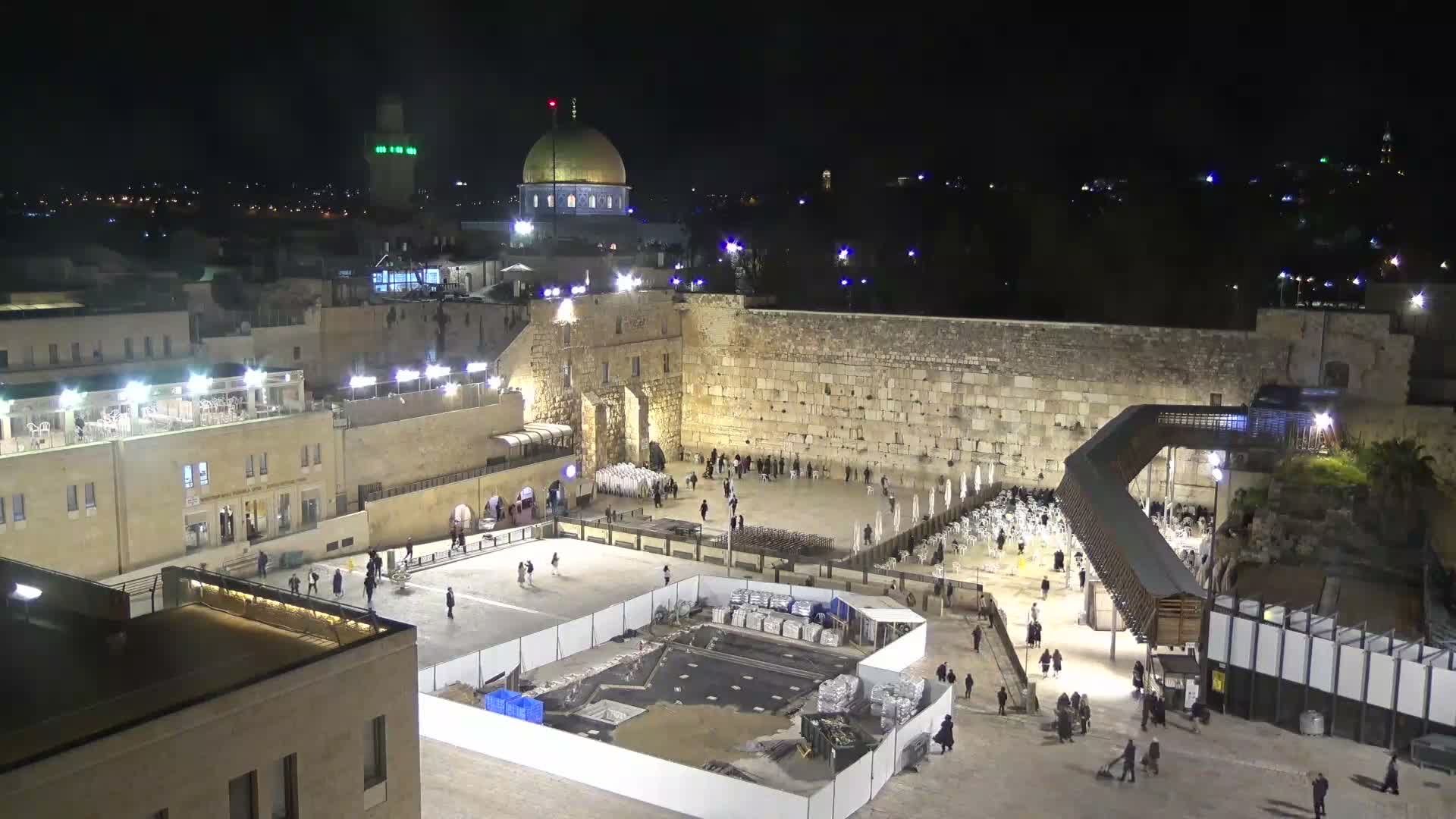 East Quds (East Jerusalem)  Western Wall Northeast Towards View Skyline Live Cam - Old City, East Quds (East Jerusalem) , Palestine