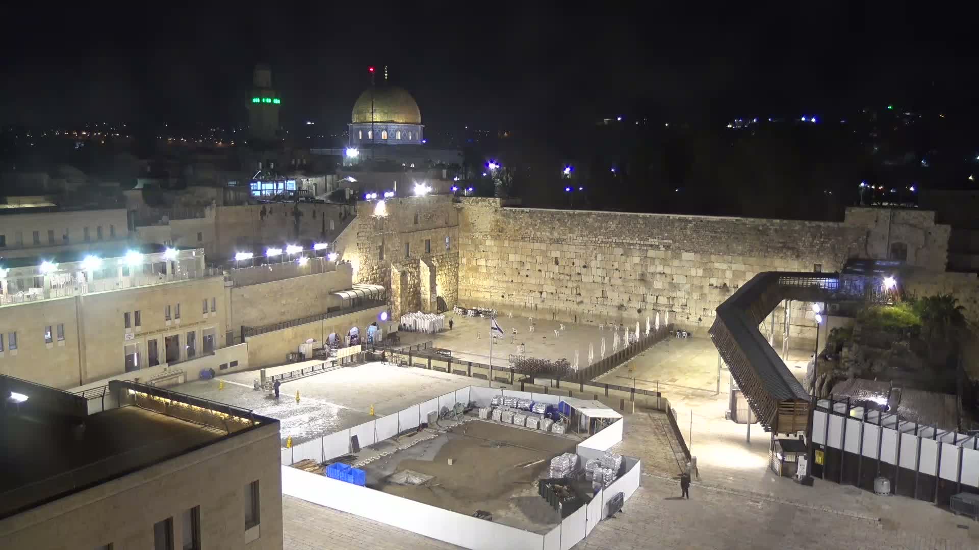 East Quds (East Jerusalem)  Western Wall Northeast Towards View Skyline Live Cam - Old City, East Quds (East Jerusalem) , Palestine