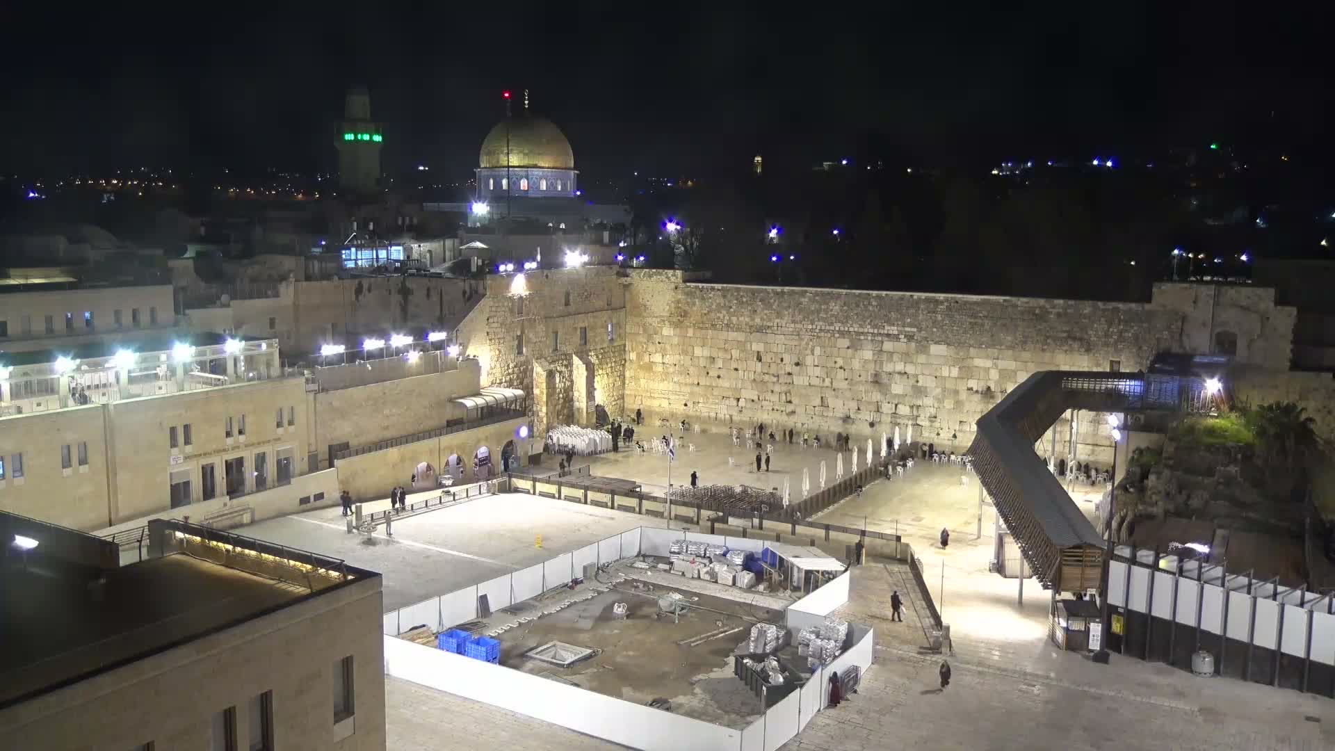 East Quds (East Jerusalem)  Western Wall Northeast Towards View Skyline Live Cam - Old City, East Quds (East Jerusalem) , Palestine