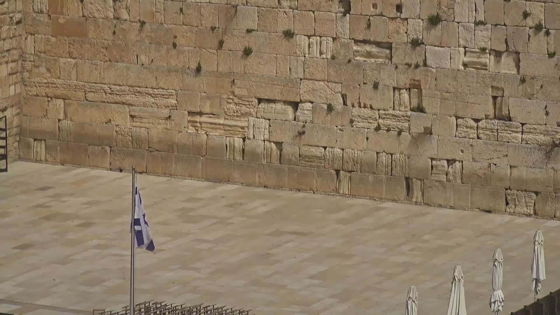 East Quds (East Jerusalem)  Western Wall Northeast Towards View Skyline Live Cam - Old City, East Quds (East Jerusalem) , Palestine