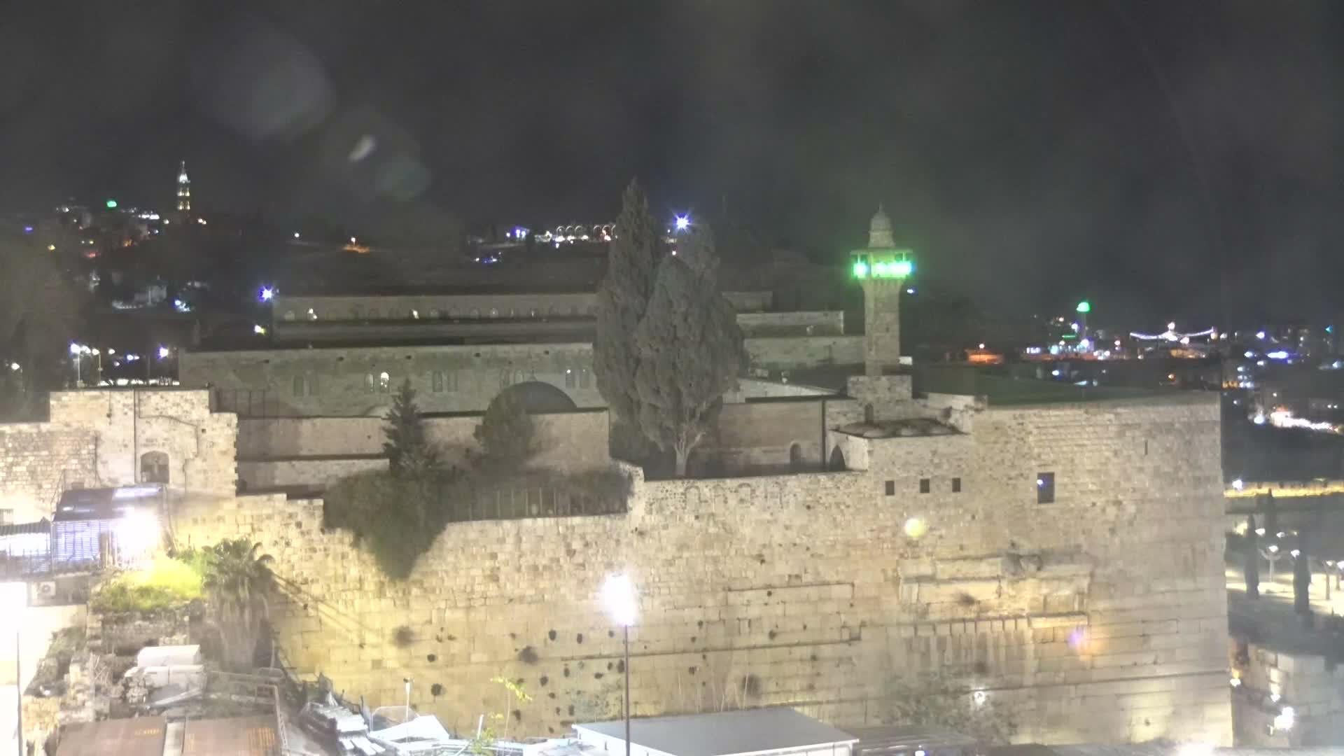 East Quds (East Jerusalem)  Western Wall Northeast Towards View Skyline Live Cam - Old City, East Quds (East Jerusalem) , Palestine