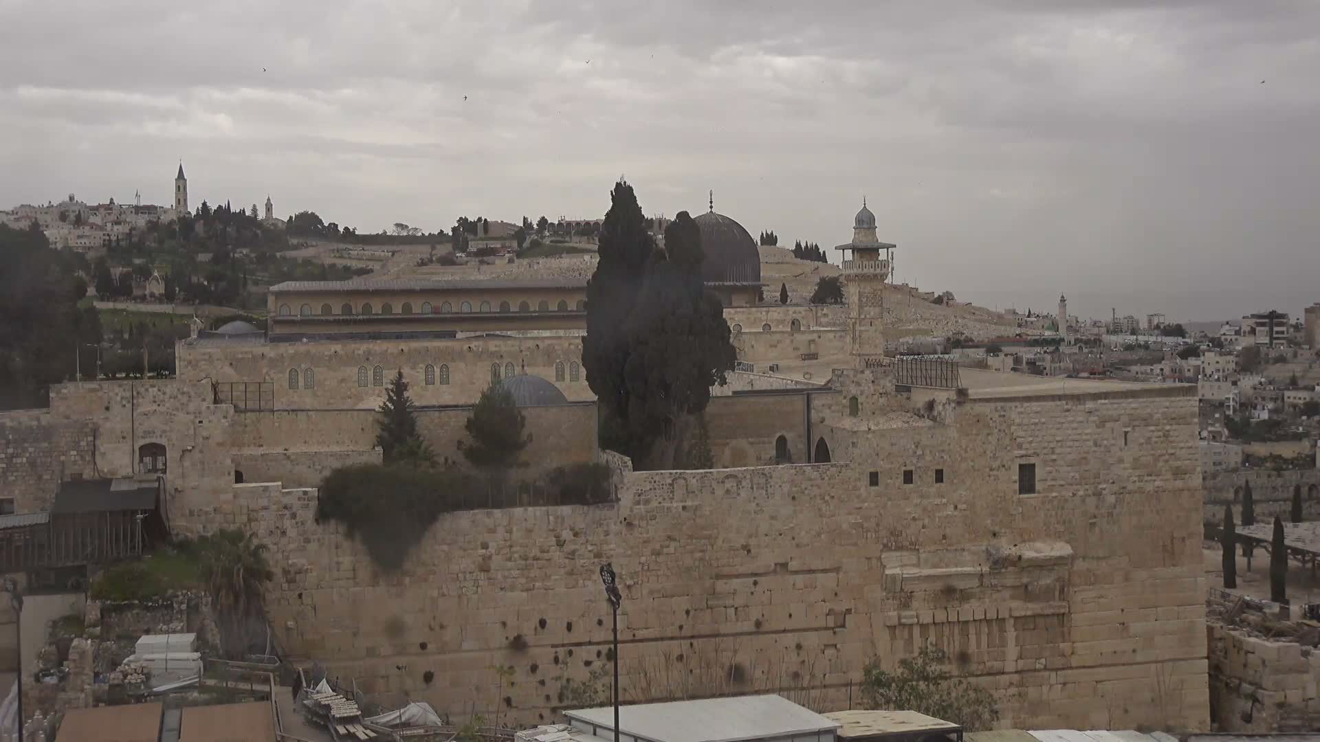 East Quds (East Jerusalem)  Western Wall Northeast Towards View Skyline Live Cam - Old City, East Quds (East Jerusalem) , Palestine