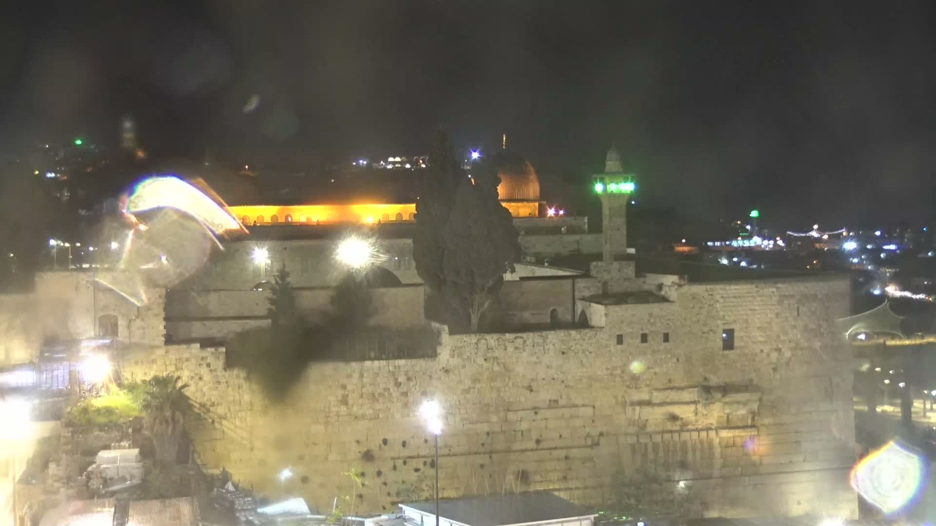 East Quds (East Jerusalem)  Western Wall Northeast Towards View Skyline Live Cam - Old City, East Quds (East Jerusalem) , Palestine