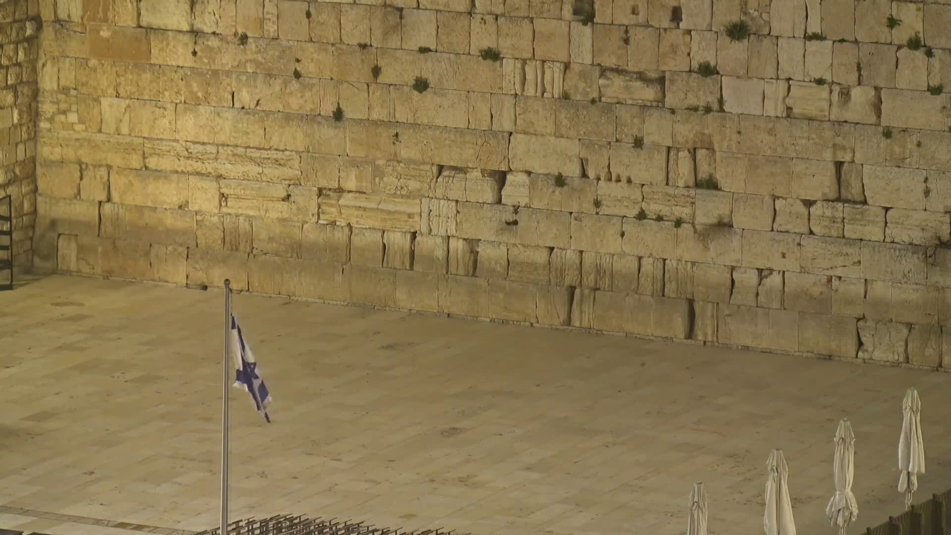 East Quds (East Jerusalem)  Western Wall Northeast Towards View Skyline Live Cam - Old City, East Quds (East Jerusalem) , Palestine
