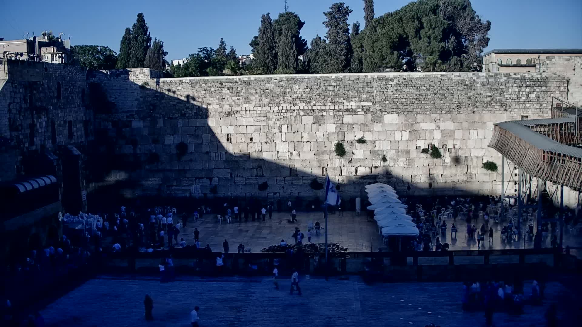 East Quds (East Jerusalem)  Western Wall Main Square East Towards View  Live Cam - Old City, East Quds (East Jerusalem) , Palestine