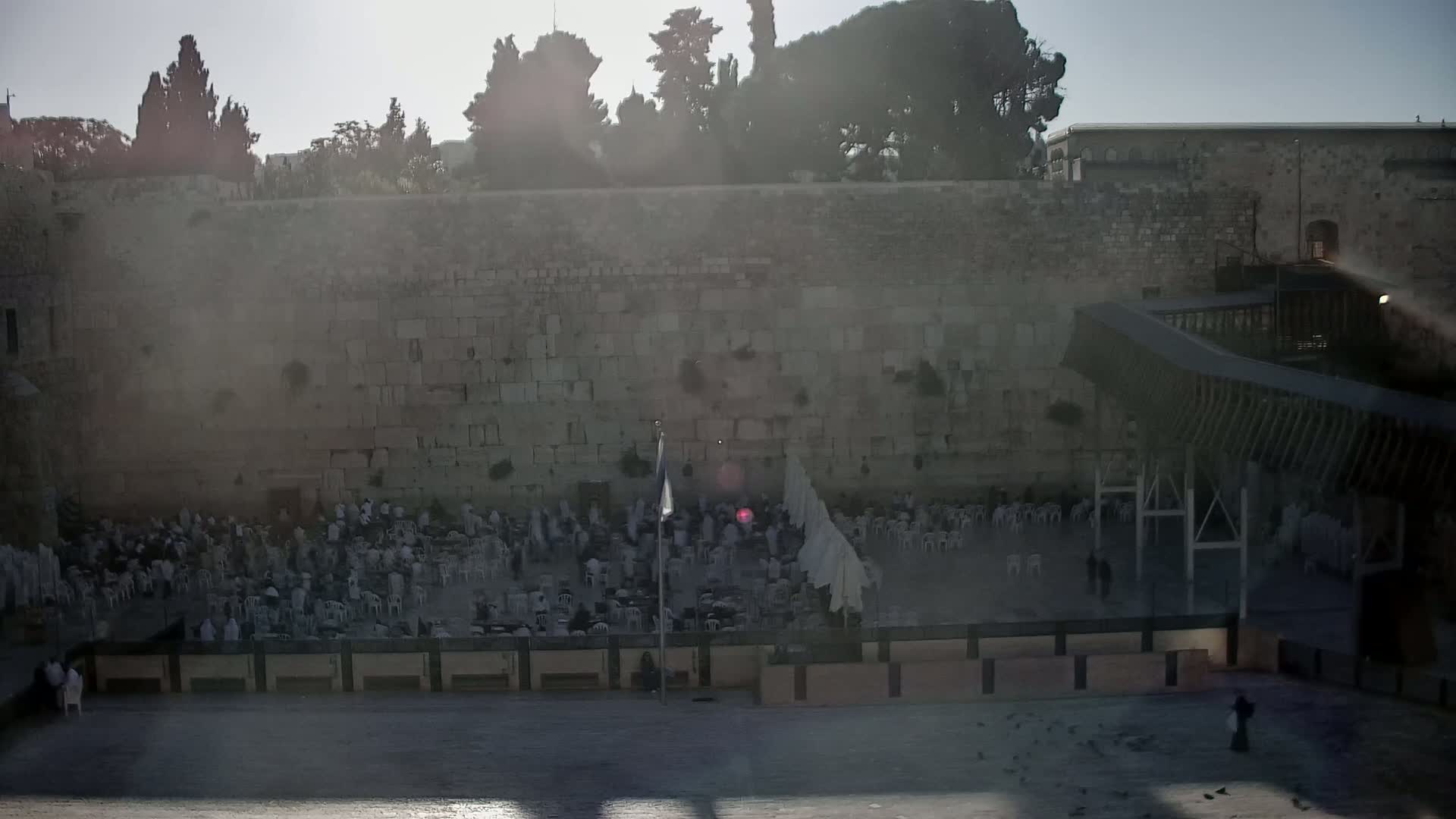 East Quds (East Jerusalem)  Western Wall Main Square East Towards View  Live Cam - Old City, East Quds (East Jerusalem) , Palestine