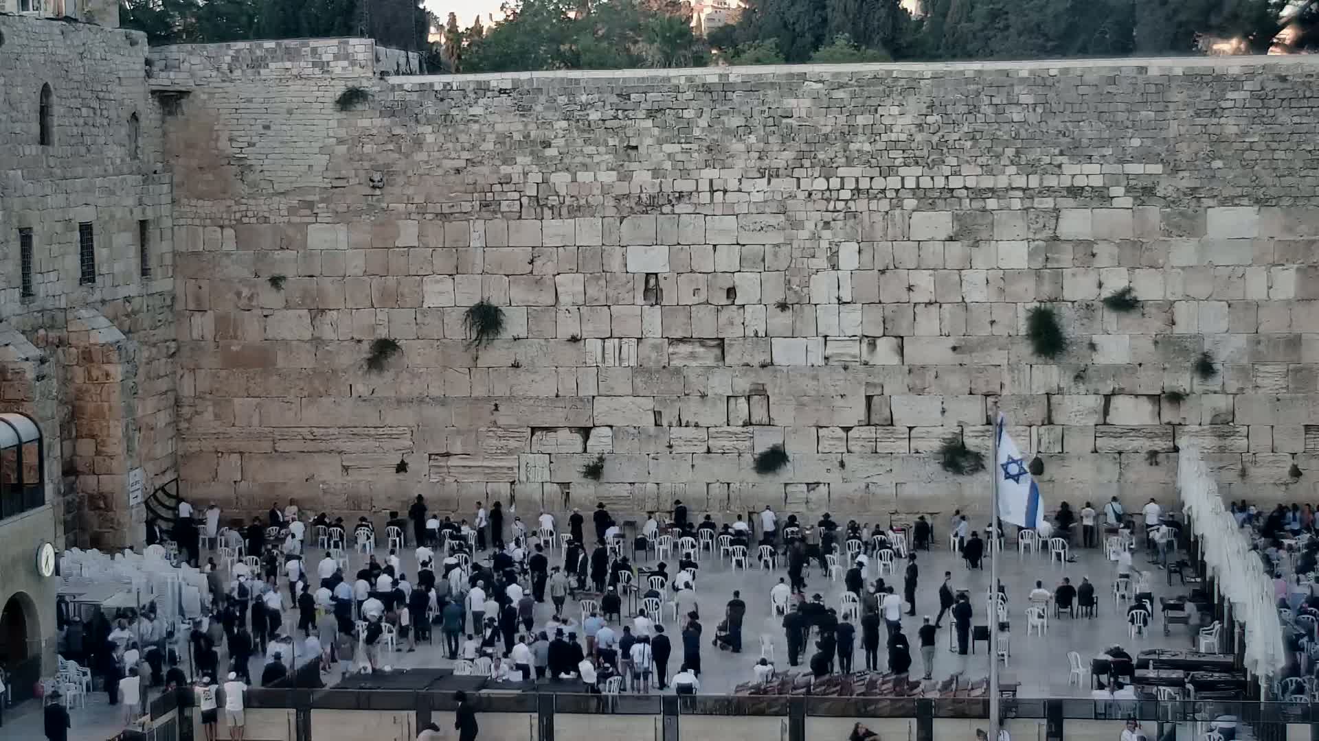 East Quds (East Jerusalem)  Western Wall Main Square East Towards View  Live Cam - Old City, East Quds (East Jerusalem) , Palestine