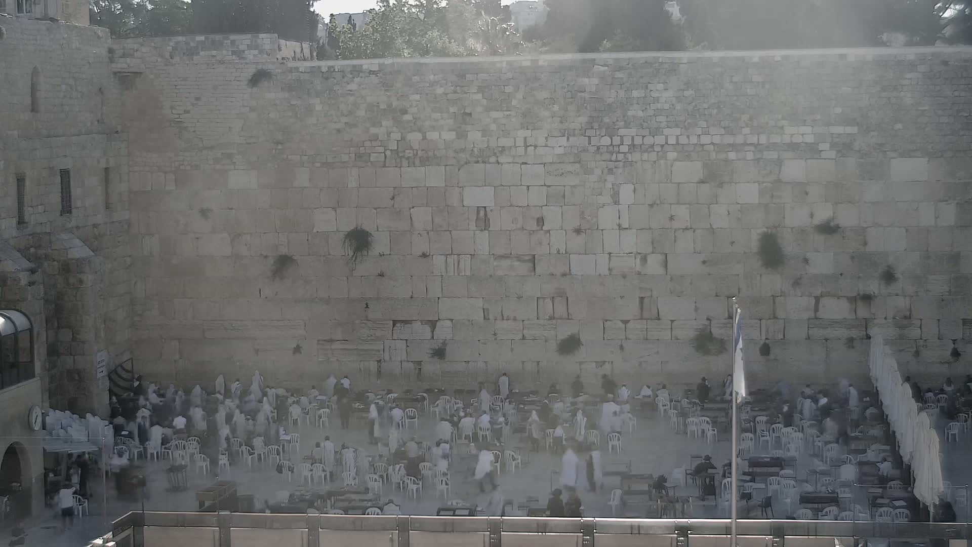East Quds (East Jerusalem)  Western Wall Main Square East Towards View  Live Cam - Old City, East Quds (East Jerusalem) , Palestine