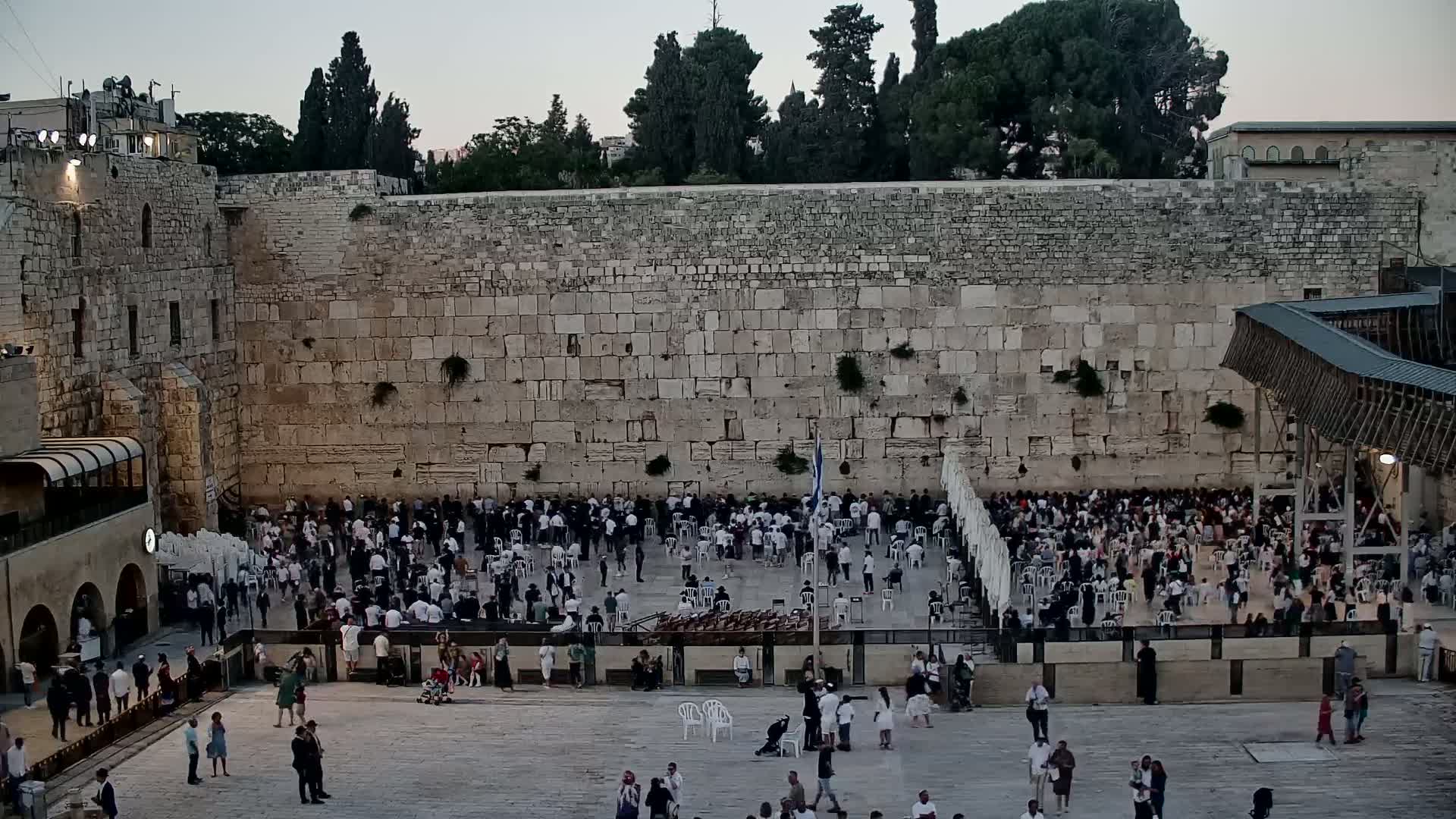 East Quds (East Jerusalem)  Western Wall Main Square East Towards View  Live Cam - Old City, East Quds (East Jerusalem) , Palestine