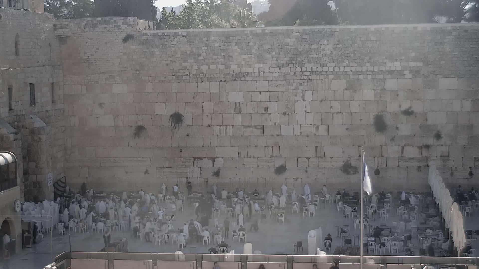 East Quds (East Jerusalem)  Western Wall Main Square East Towards View  Live Cam - Old City, East Quds (East Jerusalem) , Palestine