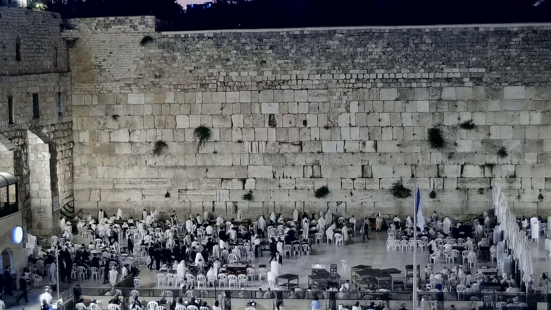 East Quds (East Jerusalem)  Western Wall Main Square East Towards View  Live Cam - Old City, East Quds (East Jerusalem) , Palestine