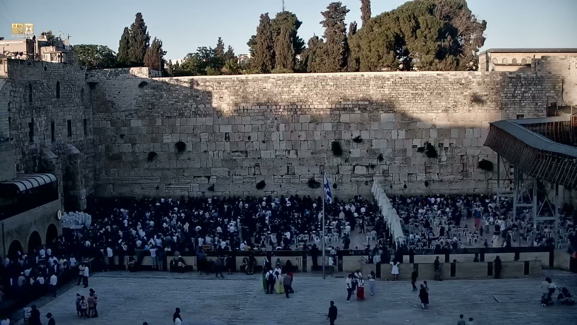 East Quds (East Jerusalem)  Western Wall Main Square East Towards View  Live Cam - Old City, East Quds (East Jerusalem) , Palestine