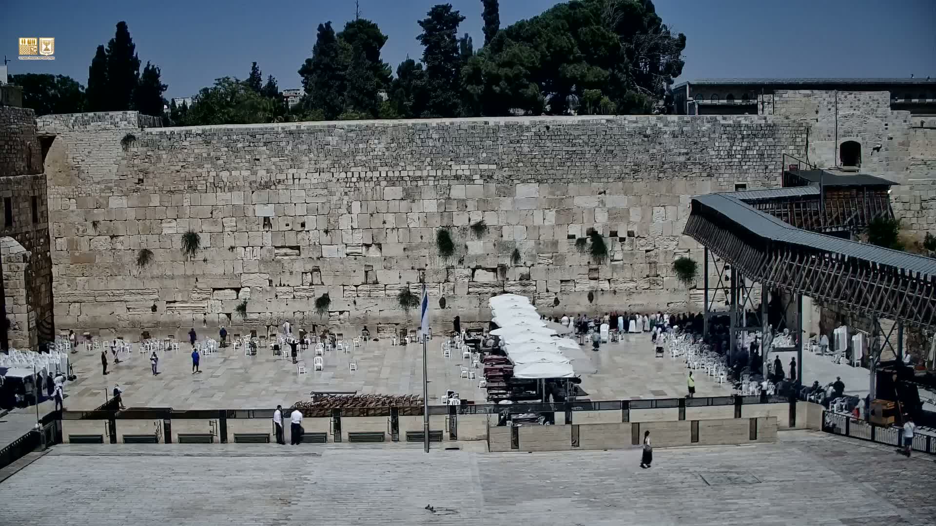 East Quds (East Jerusalem)  Western Wall Main Square East Towards View  Live Cam - Old City, East Quds (East Jerusalem) , Palestine