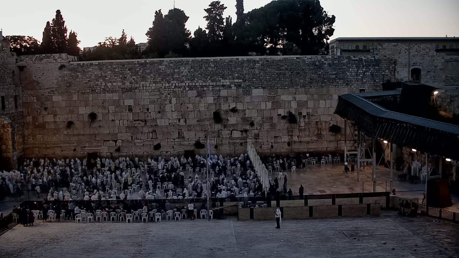 East Quds (East Jerusalem)  Western Wall Main Square East Towards View  Live Cam - Old City, East Quds (East Jerusalem) , Palestine