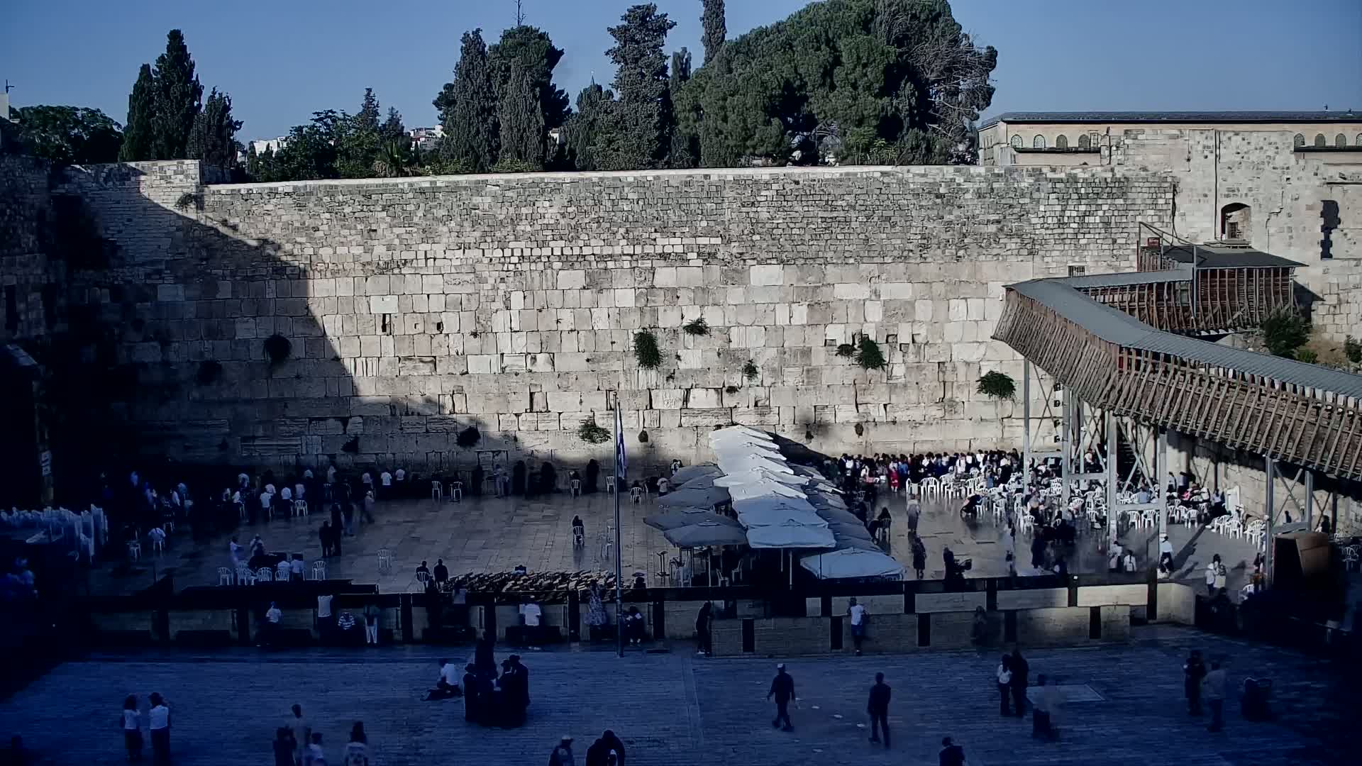East Quds (East Jerusalem)  Western Wall Main Square East Towards View  Live Cam - Old City, East Quds (East Jerusalem) , Palestine