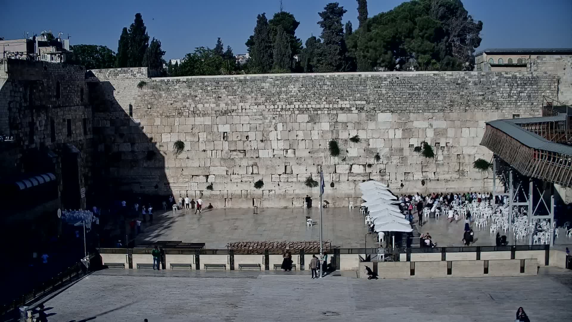 East Quds (East Jerusalem)  Western Wall Main Square East Towards View  Live Cam - Old City, East Quds (East Jerusalem) , Palestine