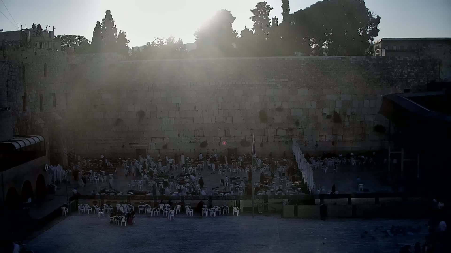 East Quds (East Jerusalem)  Western Wall Main Square East Towards View  Live Cam - Old City, East Quds (East Jerusalem) , Palestine