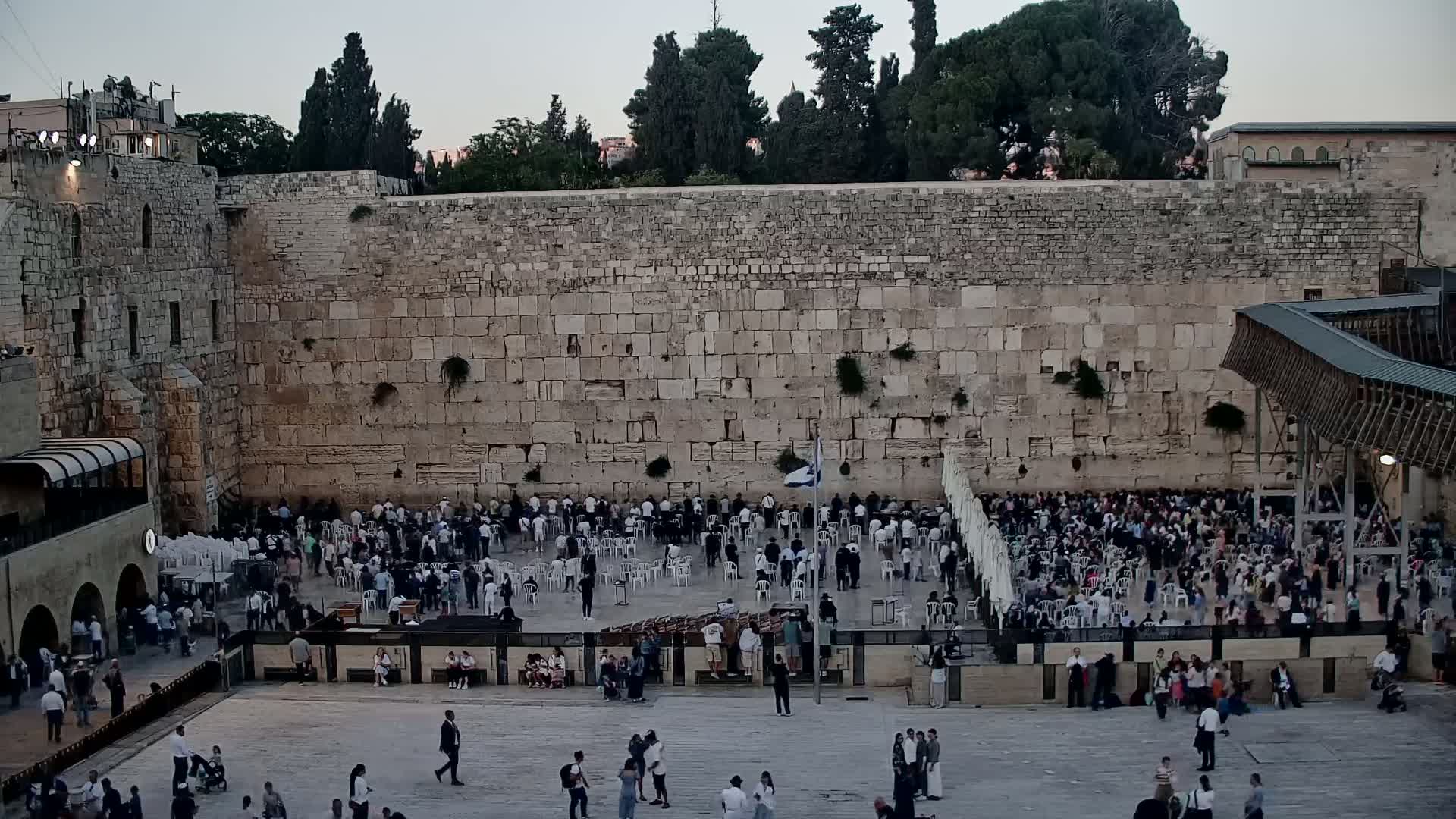 East Quds (East Jerusalem)  Western Wall Main Square East Towards View  Live Cam - Old City, East Quds (East Jerusalem) , Palestine