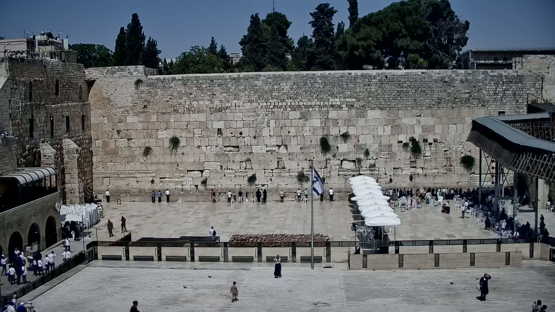East Quds (East Jerusalem)  Western Wall Main Square East Towards View  Live Cam - Old City, East Quds (East Jerusalem) , Palestine