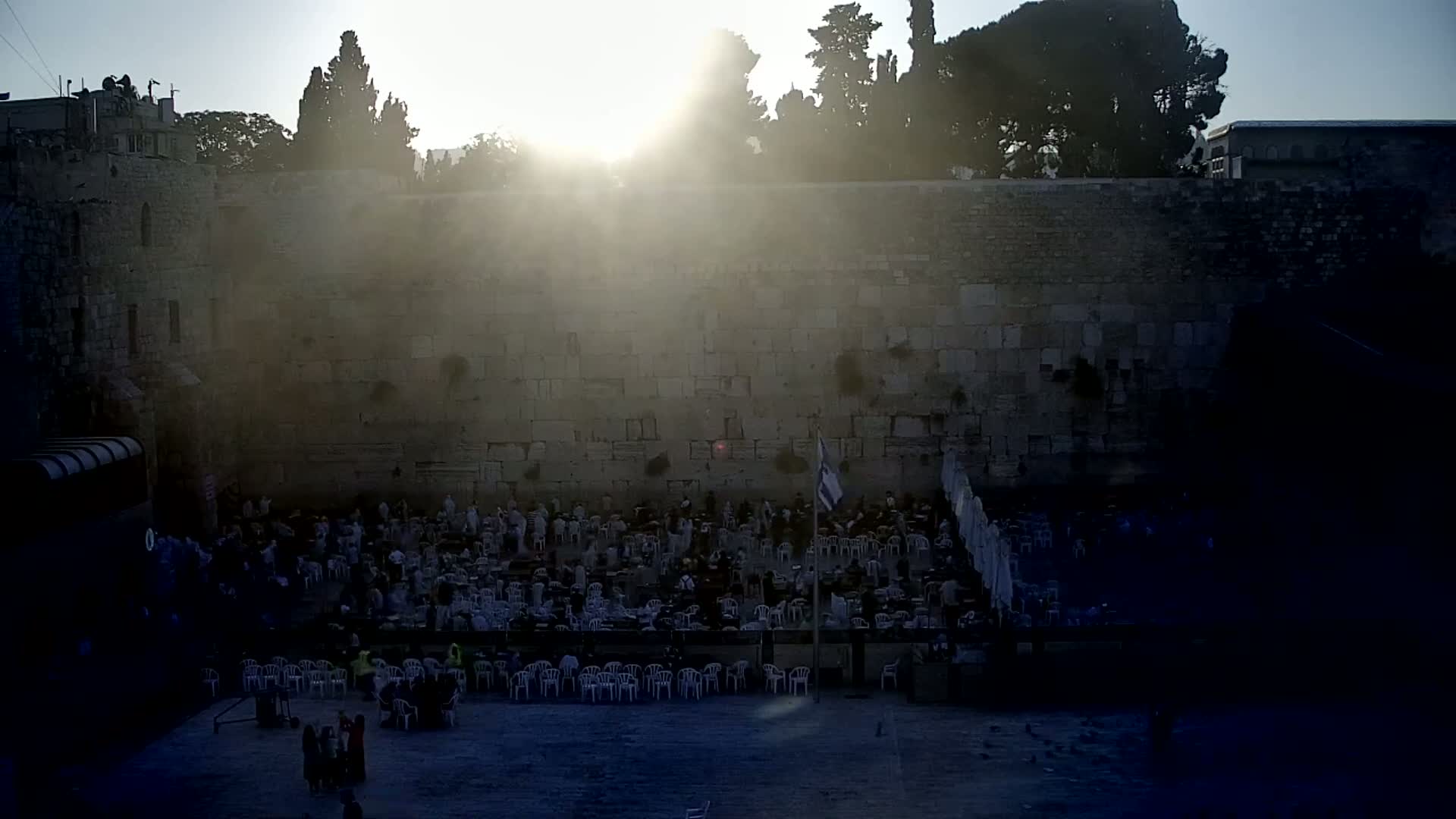 East Quds (East Jerusalem)  Western Wall Main Square East Towards View  Live Cam - Old City, East Quds (East Jerusalem) , Palestine
