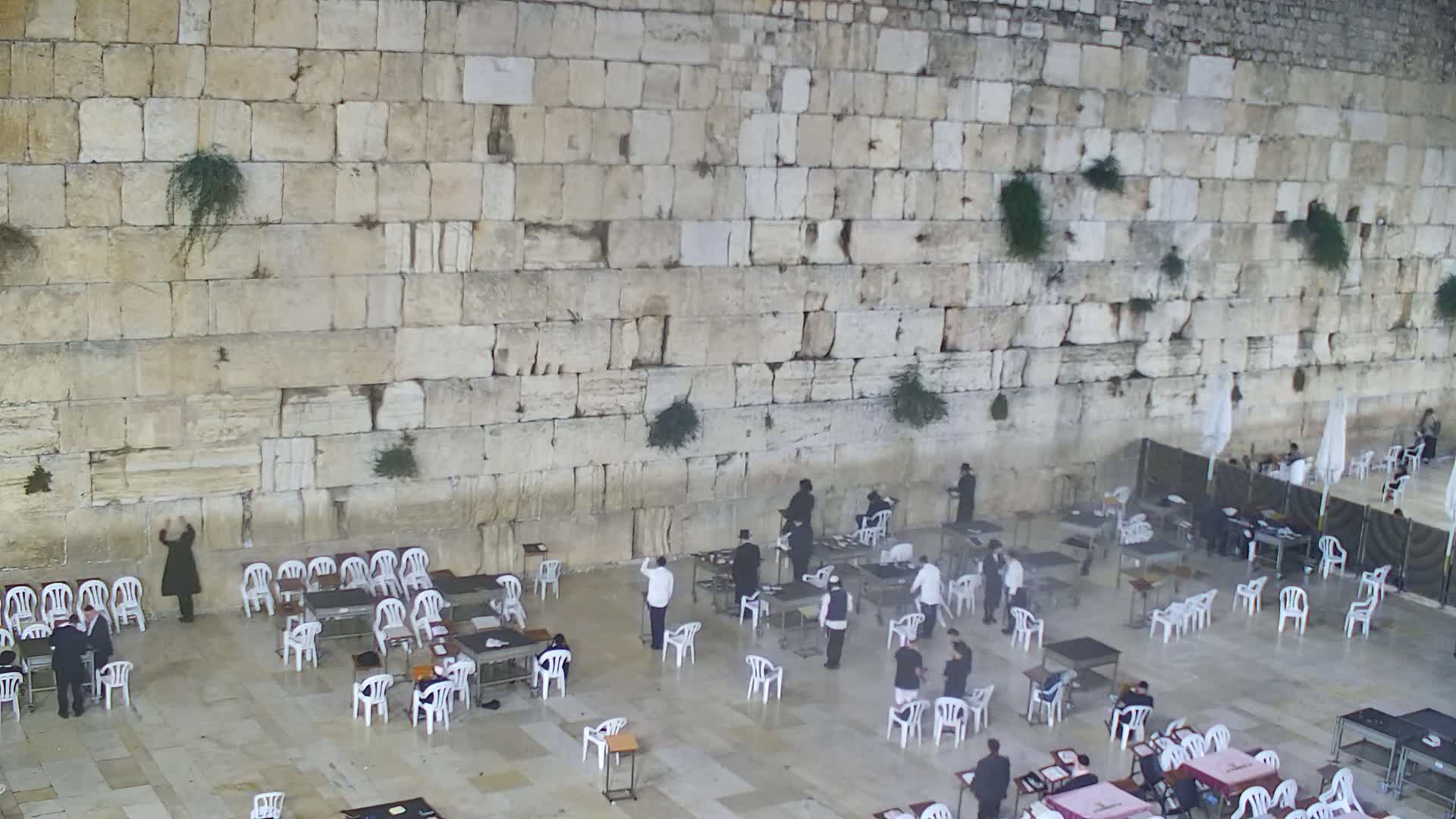 East Quds (East Jerusalem)  Western Wall Main Square East Towards View  Live Cam - Old City, East Quds (East Jerusalem) , Palestine
