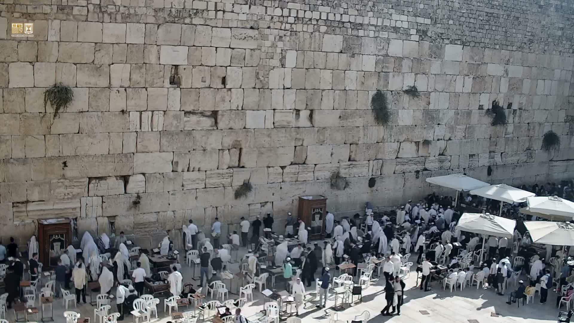 East Quds (East Jerusalem)  Western Wall Main Square East Towards View  Live Cam - Old City, East Quds (East Jerusalem) , Palestine