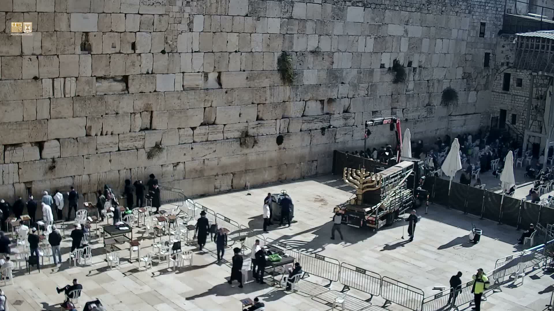 East Quds (East Jerusalem)  Western Wall Main Square East Towards View  Live Cam - Old City, East Quds (East Jerusalem) , Palestine