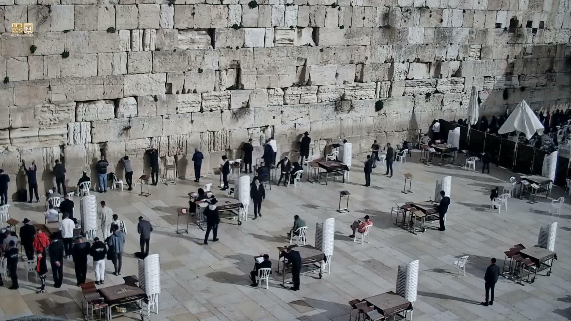 East Quds (East Jerusalem)  Western Wall Main Square East Towards View  Live Cam - Old City, East Quds (East Jerusalem) , Palestine