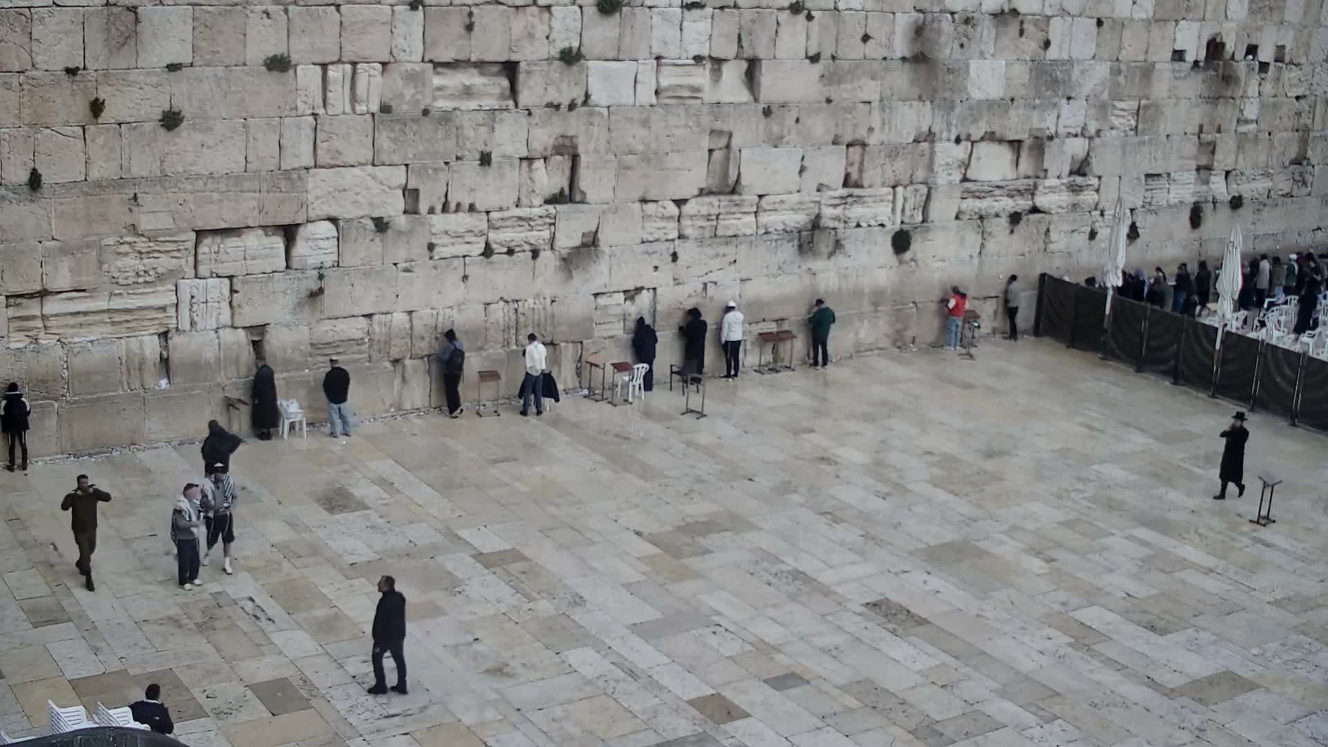 East Quds (East Jerusalem)  Western Wall Main Square East Towards View  Live Cam - Old City, East Quds (East Jerusalem) , Palestine
