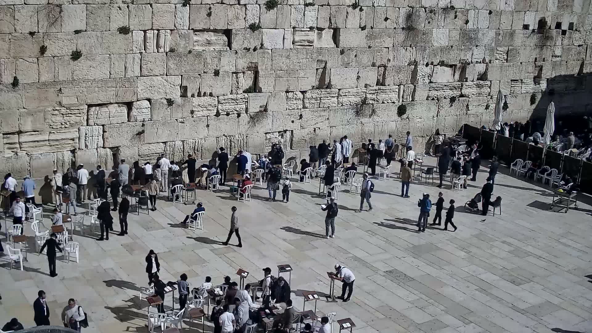 East Quds (East Jerusalem)  Western Wall Main Square East Towards View  Live Cam - Old City, East Quds (East Jerusalem) , Palestine