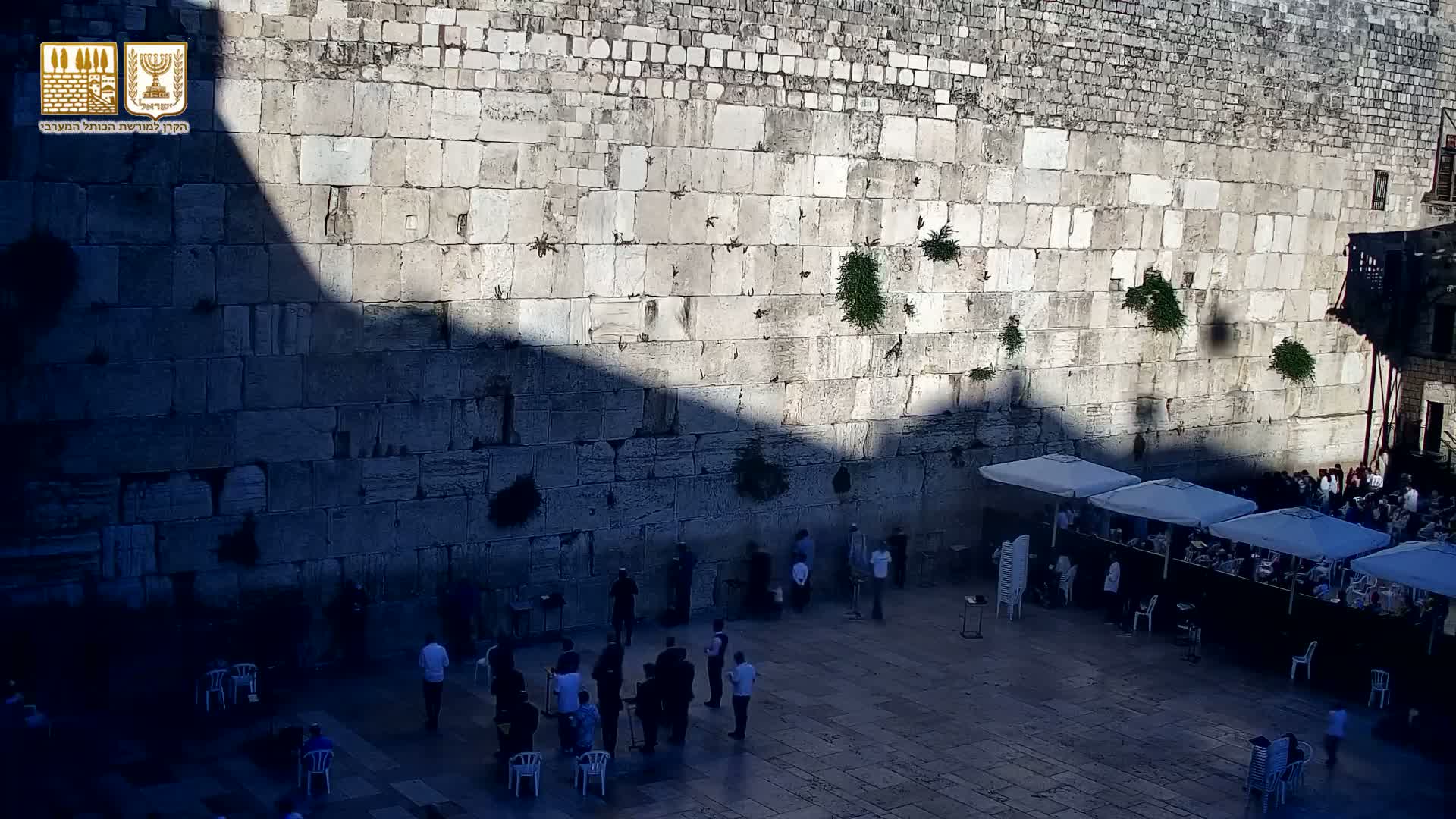 East Quds (East Jerusalem)  Western Wall Prayer Square Southeast Towards View  Live Cam - Old City, East Quds (East Jerusalem) , Palestine