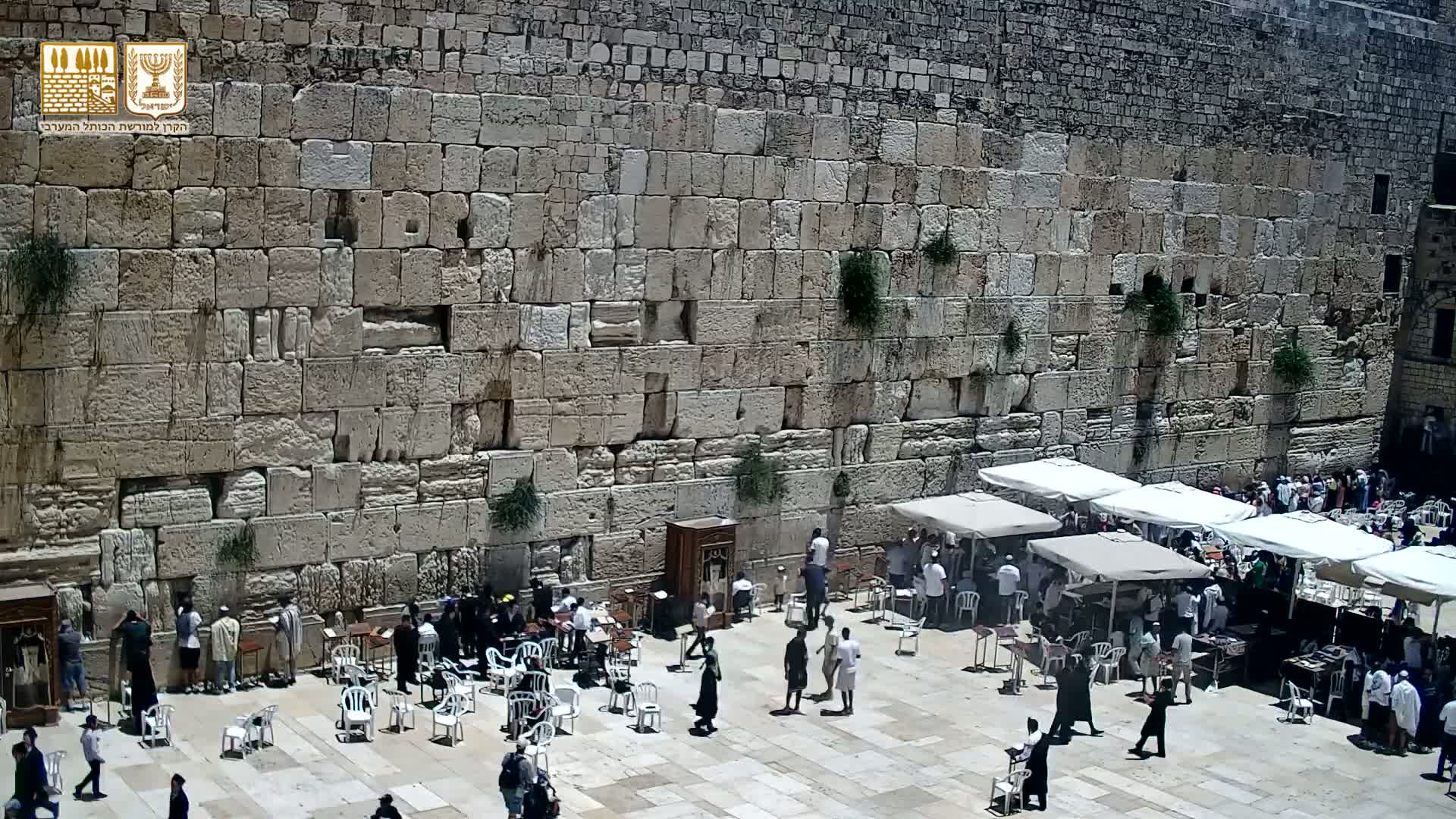 East Quds (East Jerusalem)  Western Wall Prayer Square Southeast Towards View  Live Cam - Old City, East Quds (East Jerusalem) , Palestine