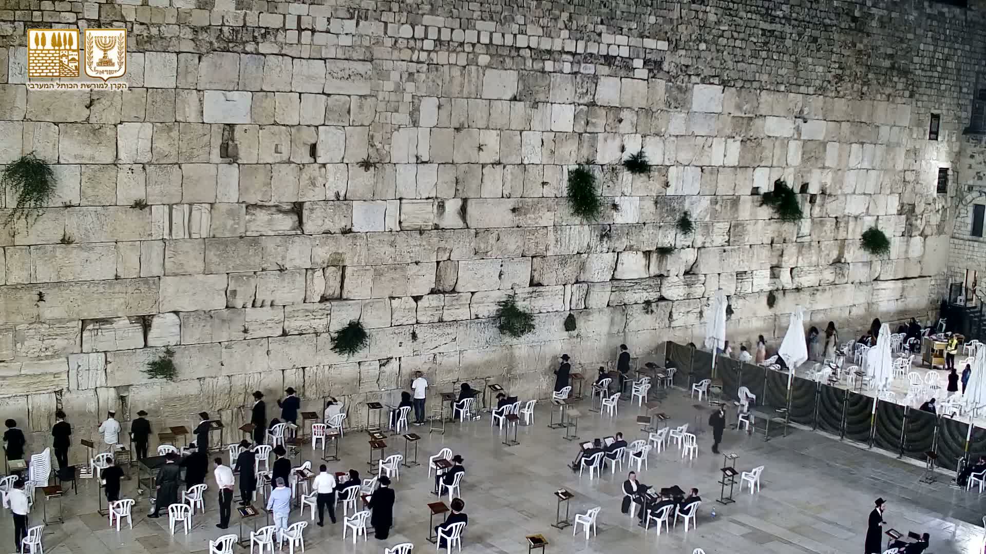 East Quds (East Jerusalem)  Western Wall Prayer Square Southeast Towards View  Live Cam - Old City, East Quds (East Jerusalem) , Palestine