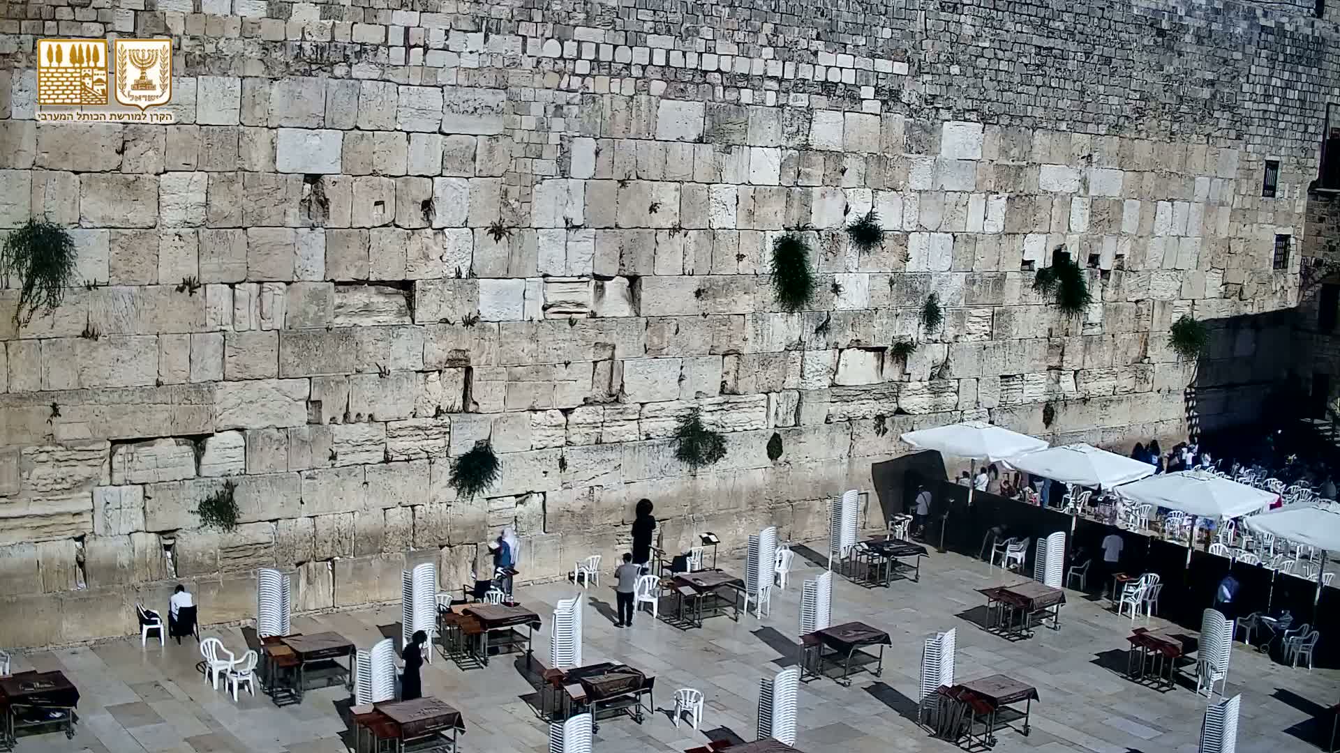 East Quds (East Jerusalem)  Western Wall Prayer Square Southeast Towards View  Live Cam - Old City, East Quds (East Jerusalem) , Palestine
