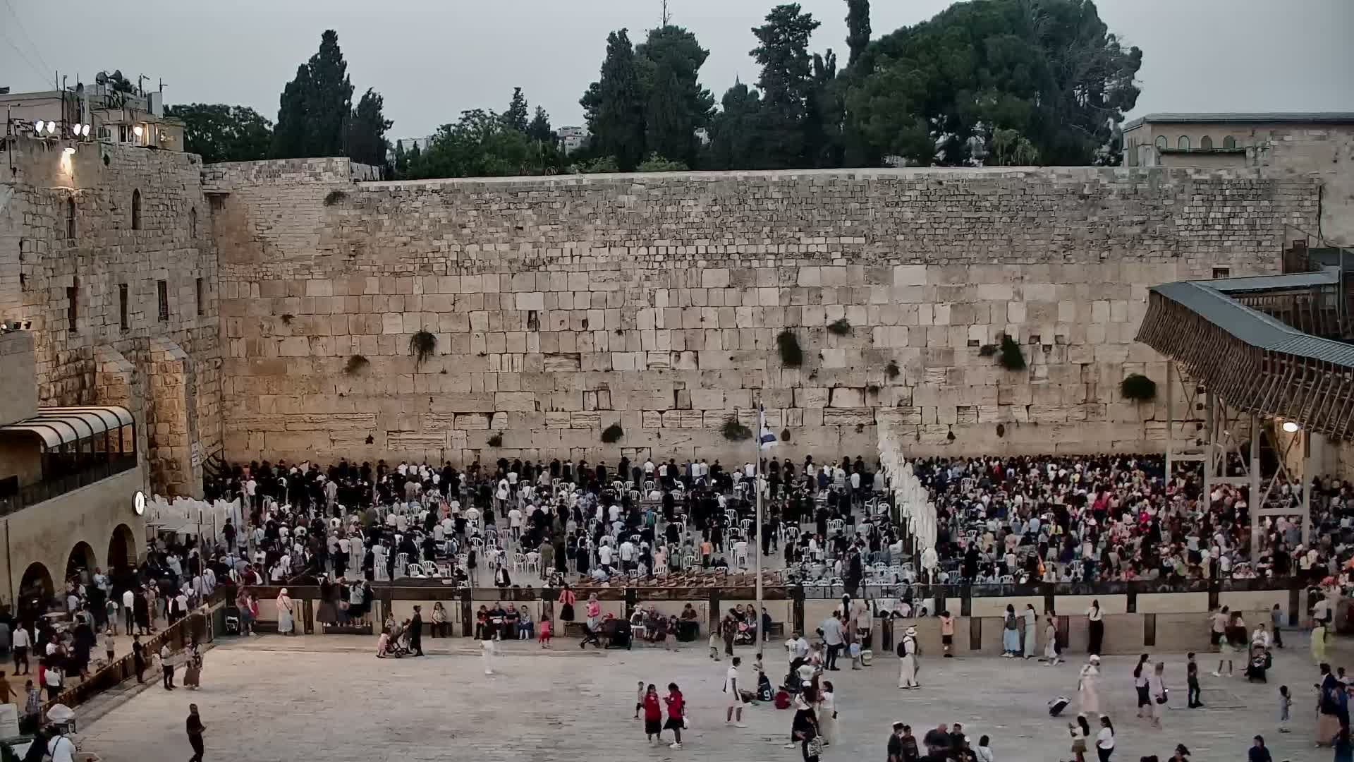 East Quds (East Jerusalem)  Western Wall Prayer Square Southeast Towards View  Live Cam - Old City, East Quds (East Jerusalem) , Palestine