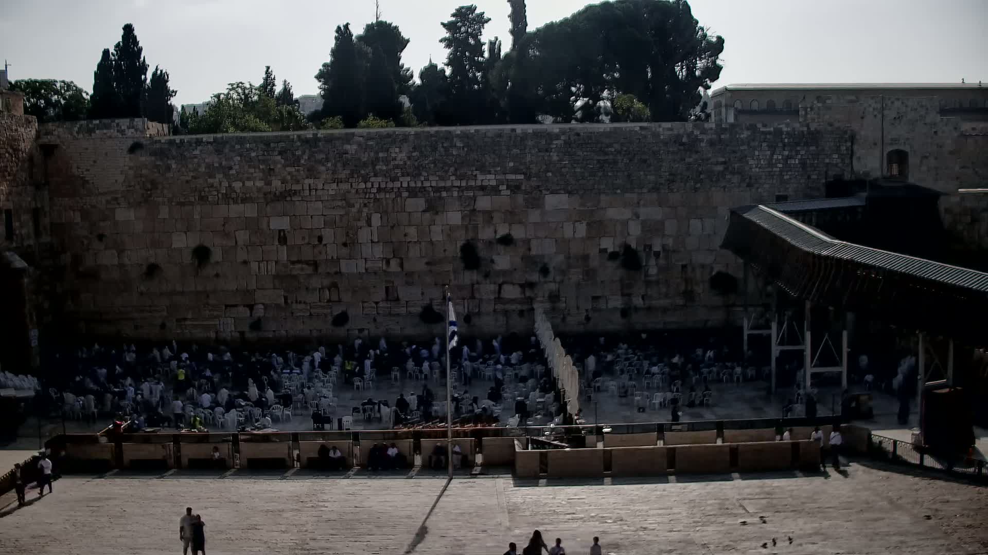 East Quds (East Jerusalem)  Western Wall Prayer Square Southeast Towards View  Live Cam - Old City, East Quds (East Jerusalem) , Palestine
