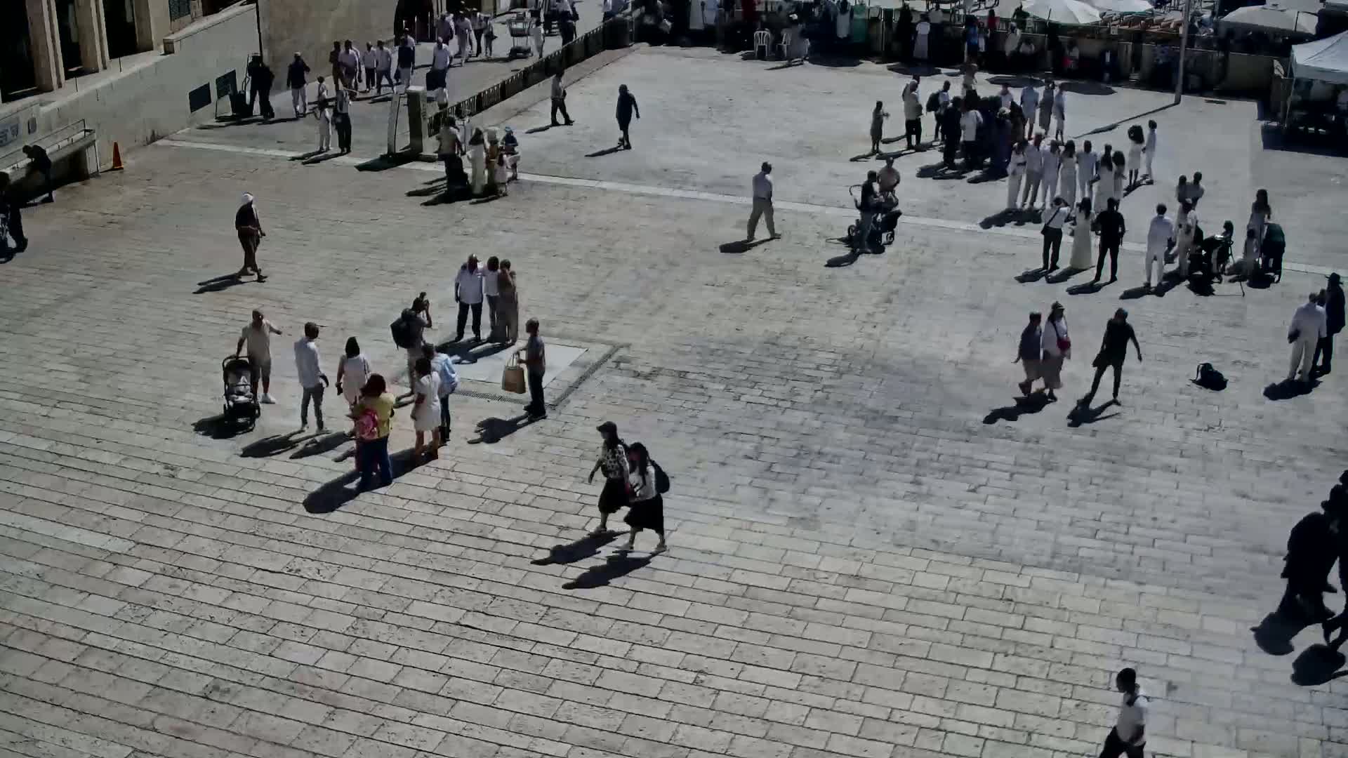 East Quds (East Jerusalem)  Western Wall Prayer Square Southeast Towards View  Live Cam - Old City, East Quds (East Jerusalem) , Palestine