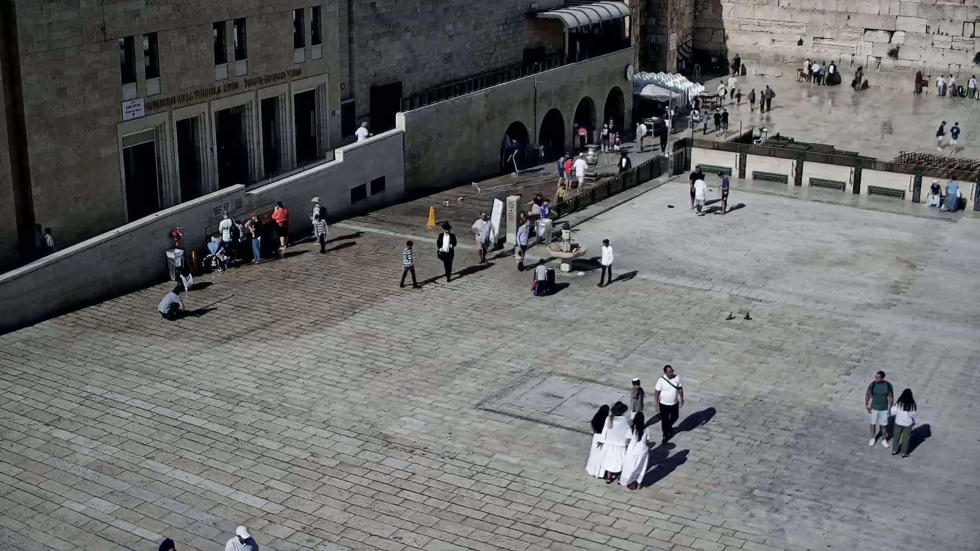 East Quds (East Jerusalem)  Western Wall Prayer Square Southeast Towards View  Live Cam - Old City, East Quds (East Jerusalem) , Palestine