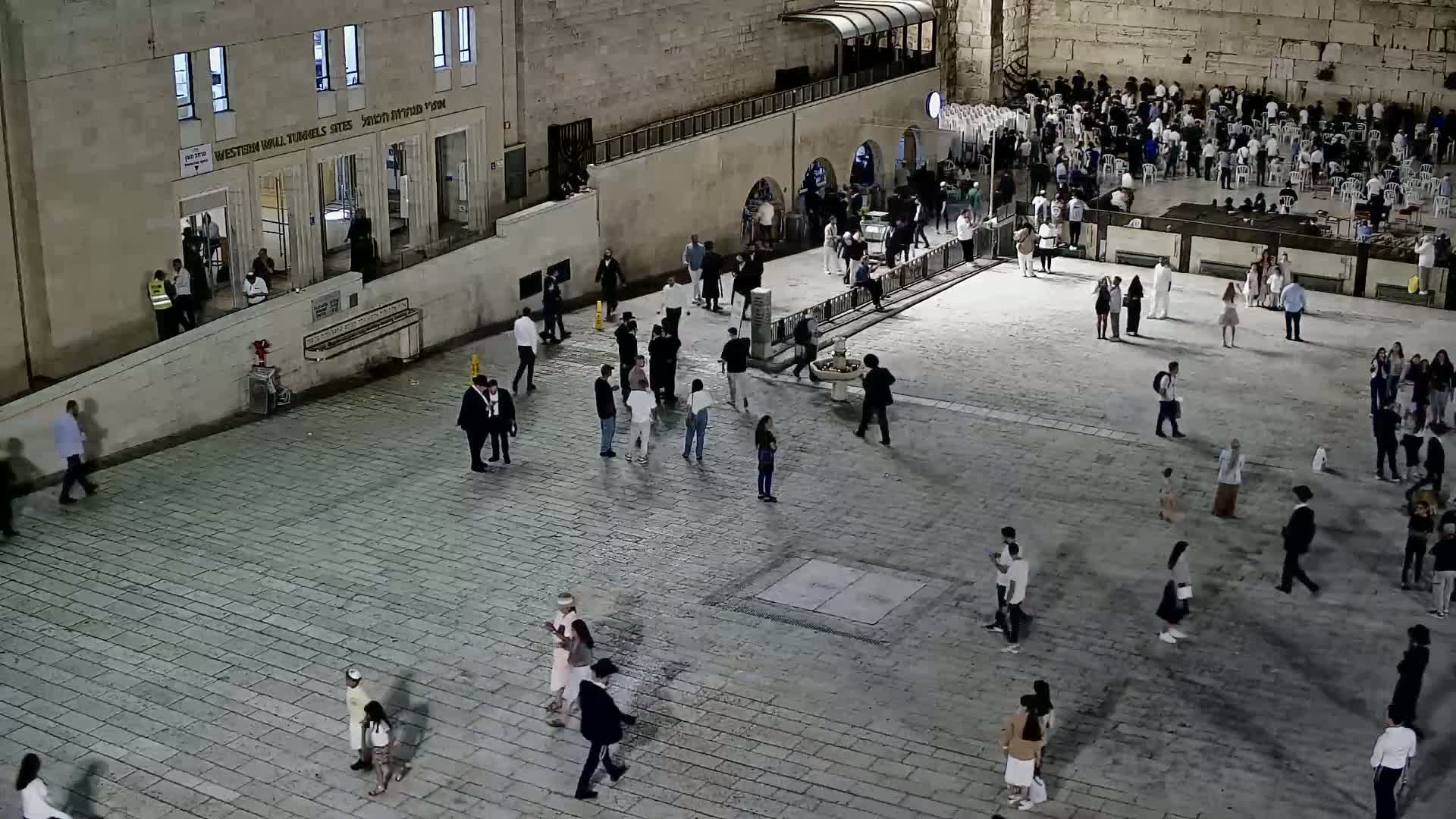 East Quds (East Jerusalem)  Western Wall Prayer Square Southeast Towards View  Live Cam - Old City, East Quds (East Jerusalem) , Palestine