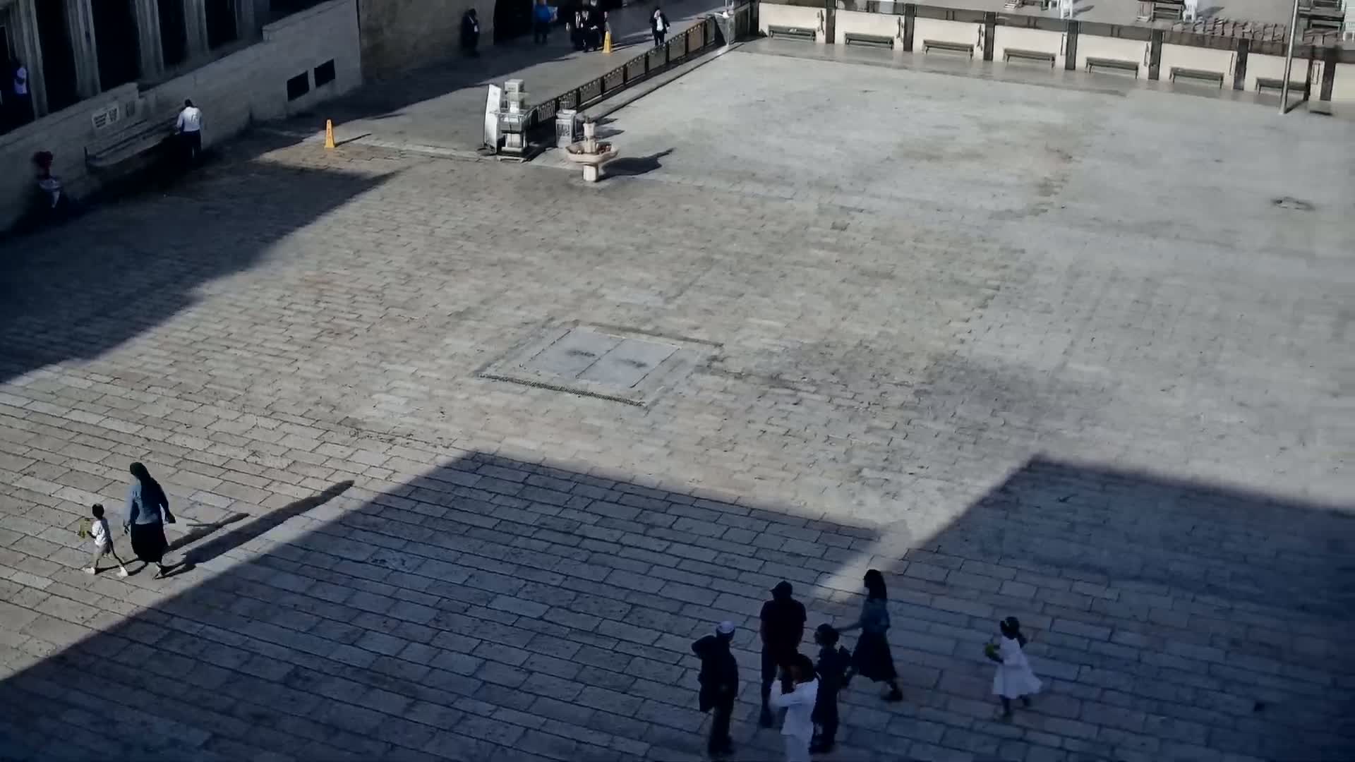 East Quds (East Jerusalem)  Western Wall Prayer Square Southeast Towards View  Live Cam - Old City, East Quds (East Jerusalem) , Palestine