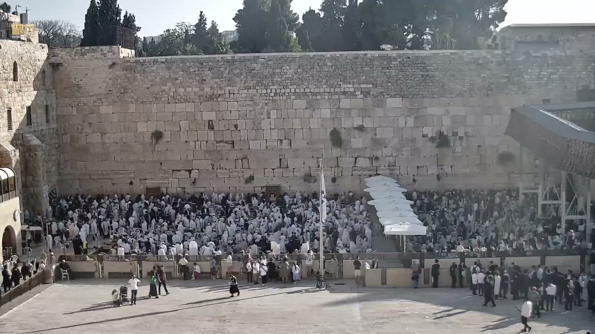 East Quds (East Jerusalem)  Western Wall Prayer Square Southeast Towards View  Live Cam - Old City, East Quds (East Jerusalem) , Palestine