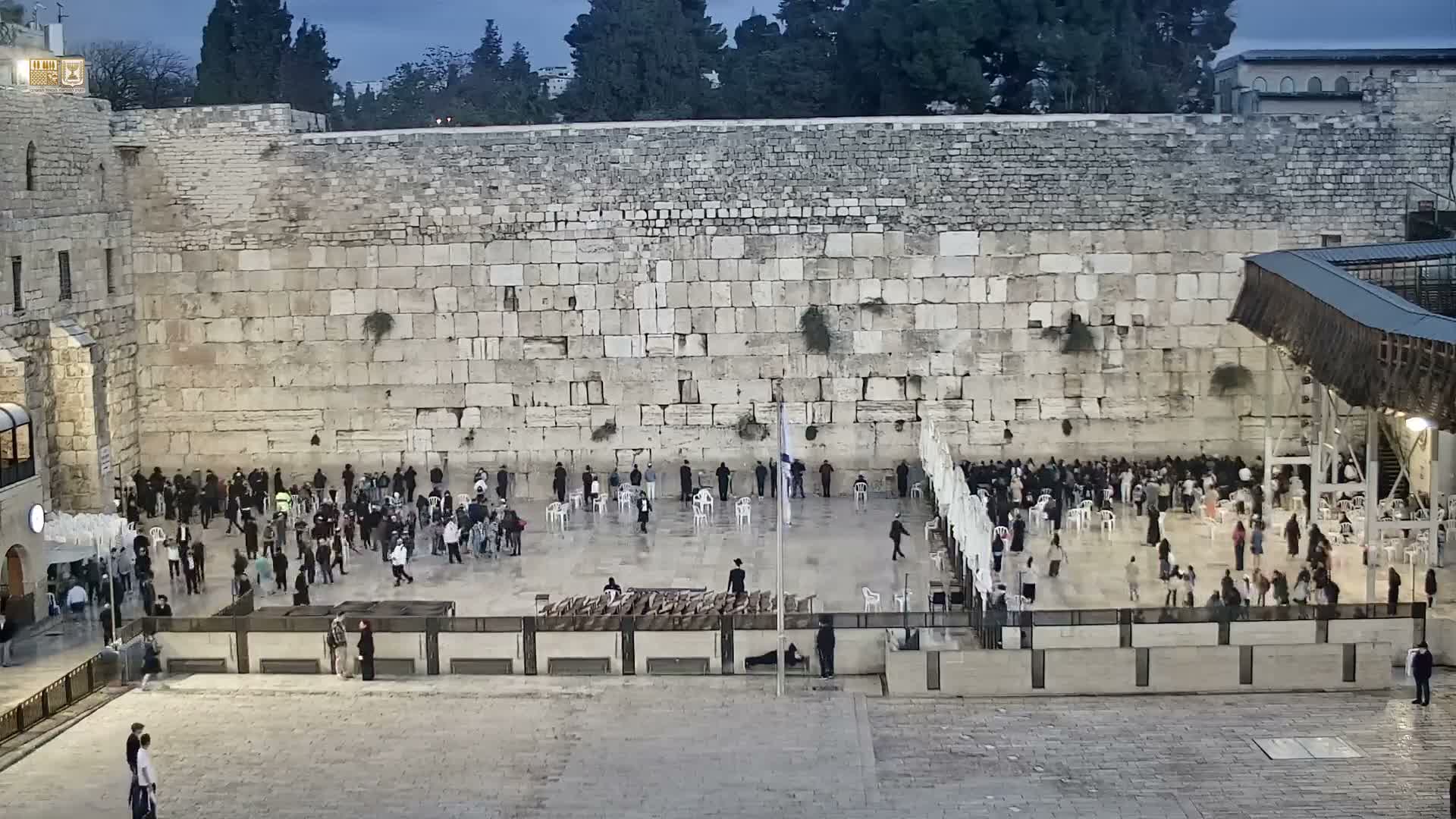 East Quds (East Jerusalem)  Western Wall Prayer Square Southeast Towards View  Live Cam - Old City, East Quds (East Jerusalem) , Palestine