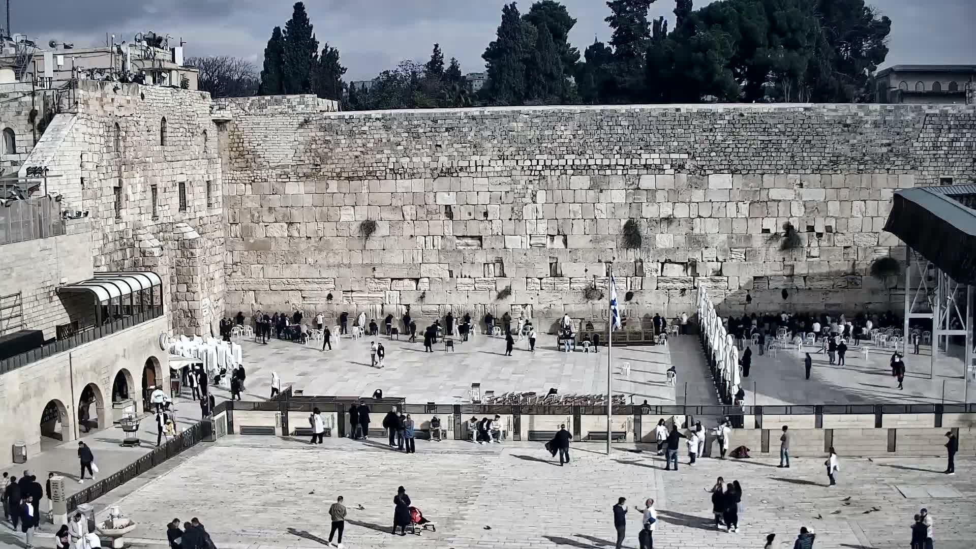East Quds (East Jerusalem)  Western Wall Prayer Square Southeast Towards View  Live Cam - Old City, East Quds (East Jerusalem) , Palestine