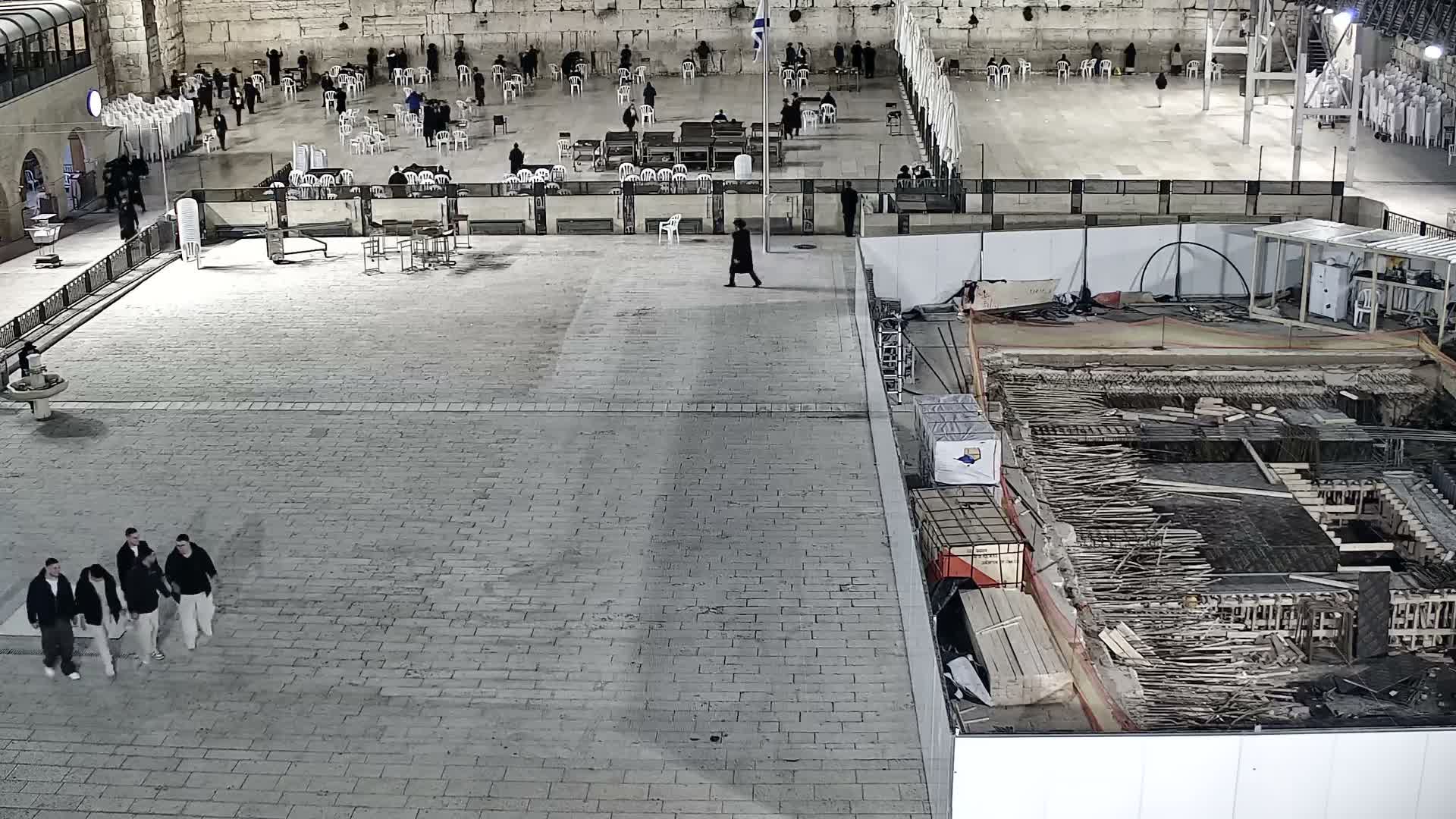 East Quds (East Jerusalem)  Western Wall Prayer Square Southeast Towards View  Live Cam - Old City, East Quds (East Jerusalem) , Palestine