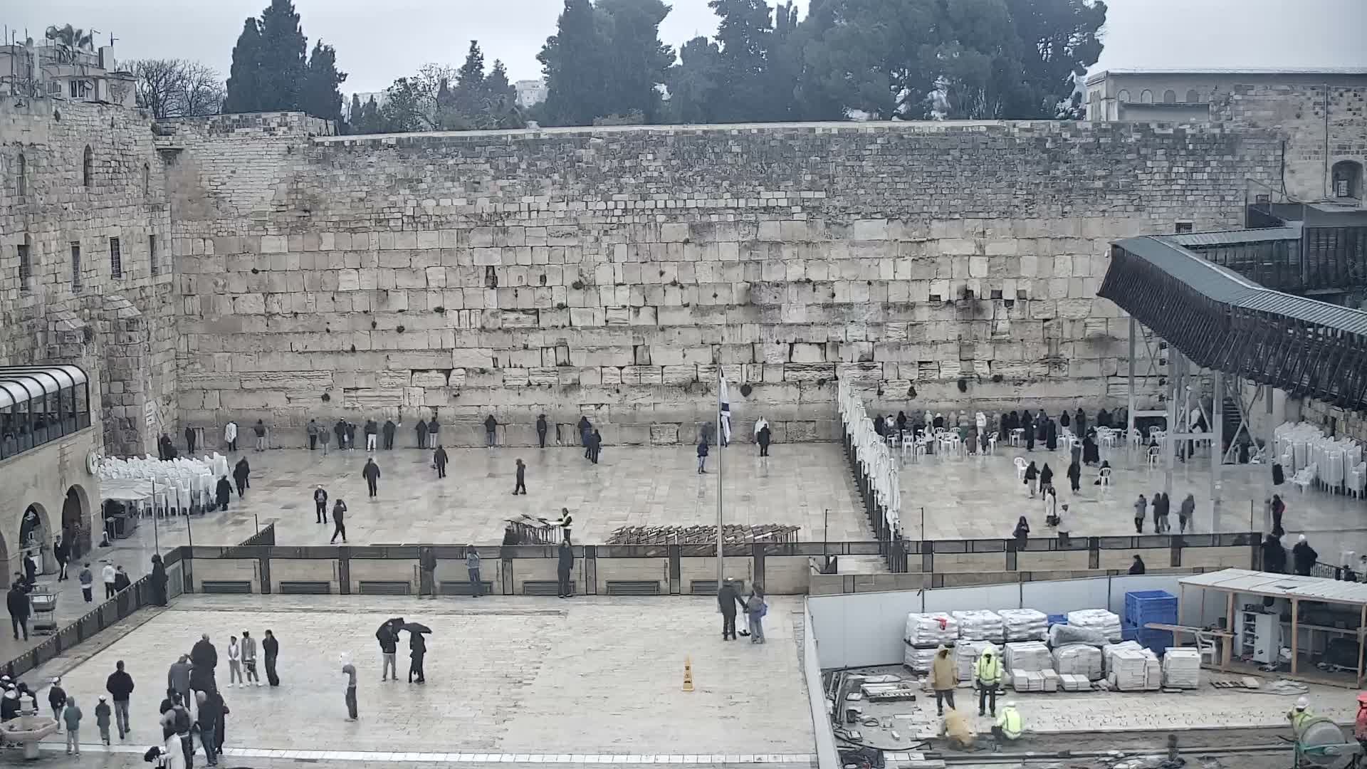East Quds (East Jerusalem)  Western Wall Prayer Square Southeast Towards View  Live Cam - Old City, East Quds (East Jerusalem) , Palestine