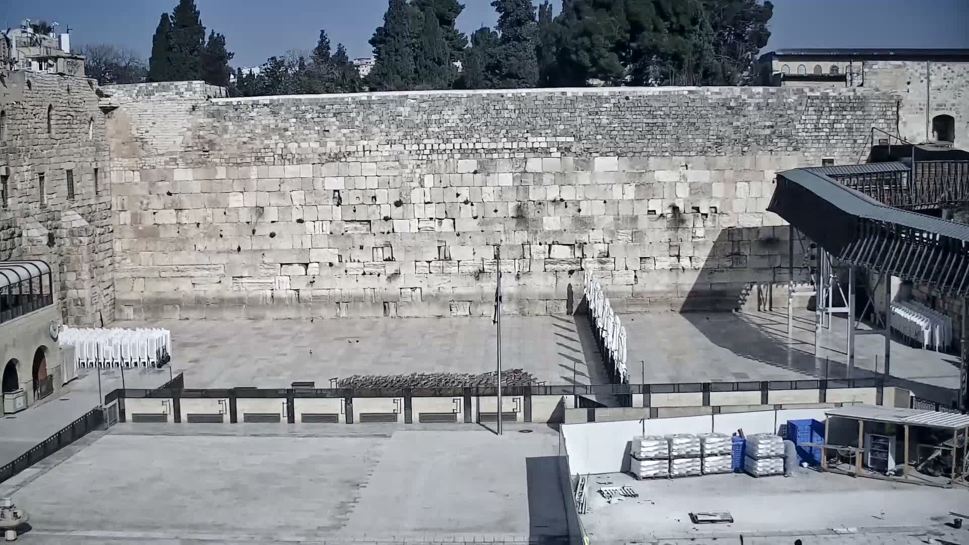 East Quds (East Jerusalem)  Western Wall Prayer Square Southeast Towards View  Live Cam - Old City, East Quds (East Jerusalem) , Palestine