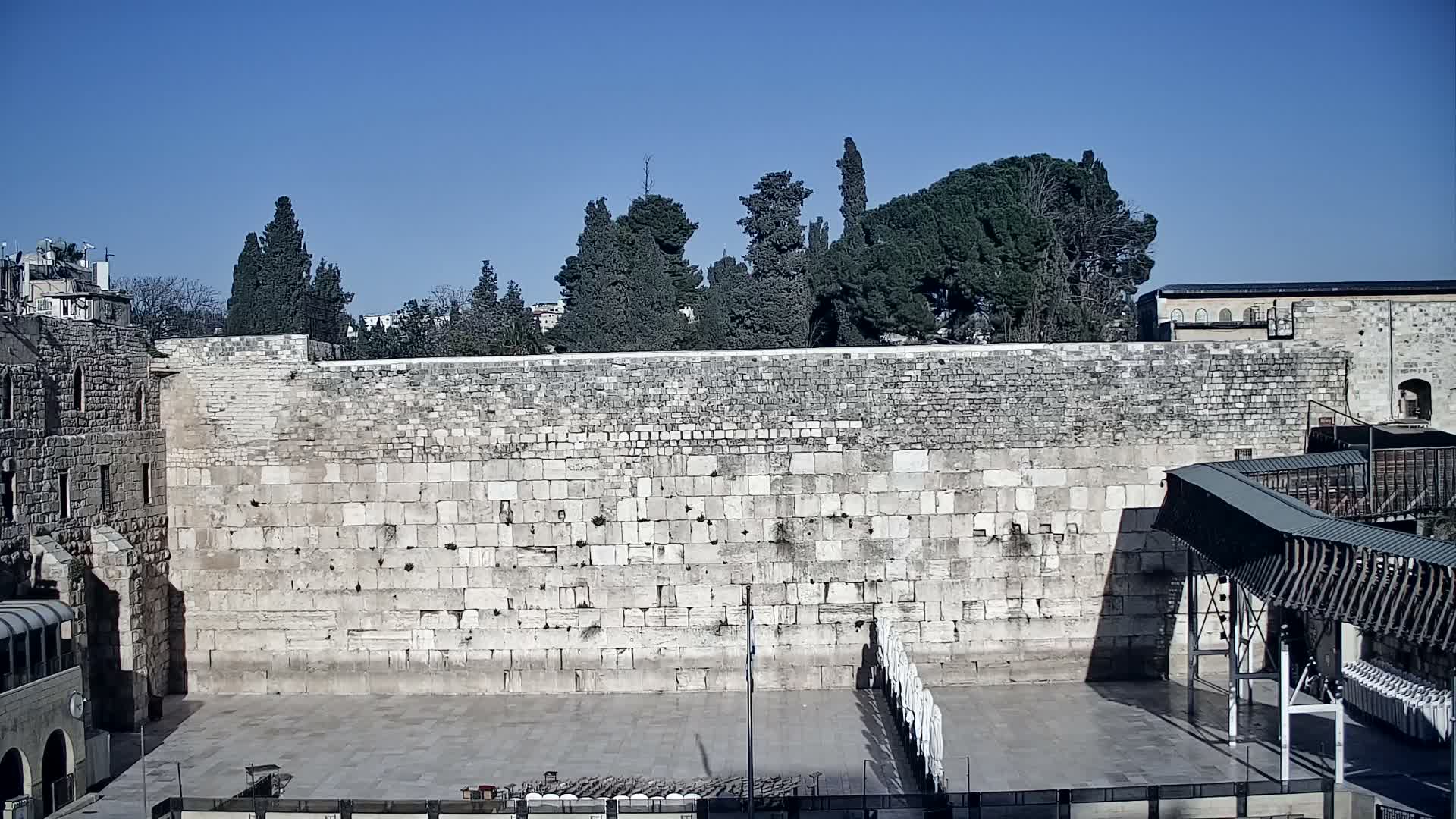 East Quds (East Jerusalem)  Western Wall Prayer Square Southeast Towards View  Live Cam - Old City, East Quds (East Jerusalem) , Palestine